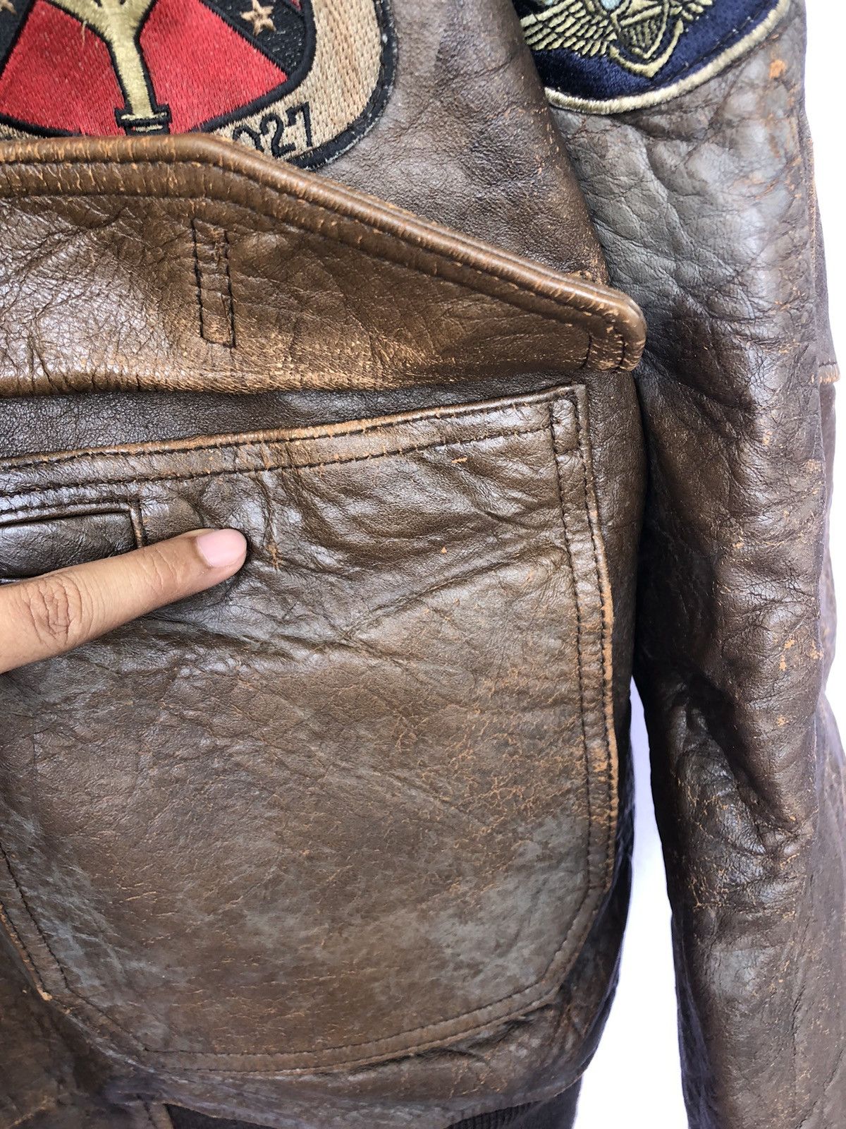 Other 🔥 STEALS 🔥Vintage GGF Great Golden Fox Leather Bomber Jacket Size US XXL / EU 58 / 5 - 13 Thumbnail