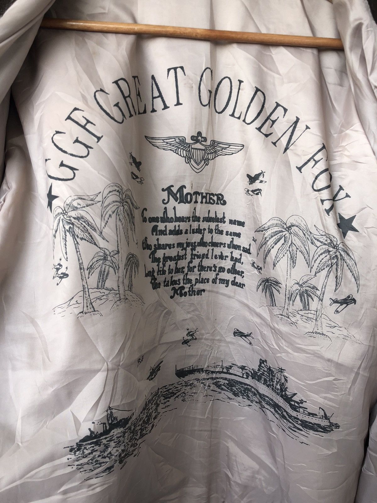 Other 🔥 STEALS 🔥Vintage GGF Great Golden Fox Leather Bomber Jacket Size US XXL / EU 58 / 5 - 14 Thumbnail