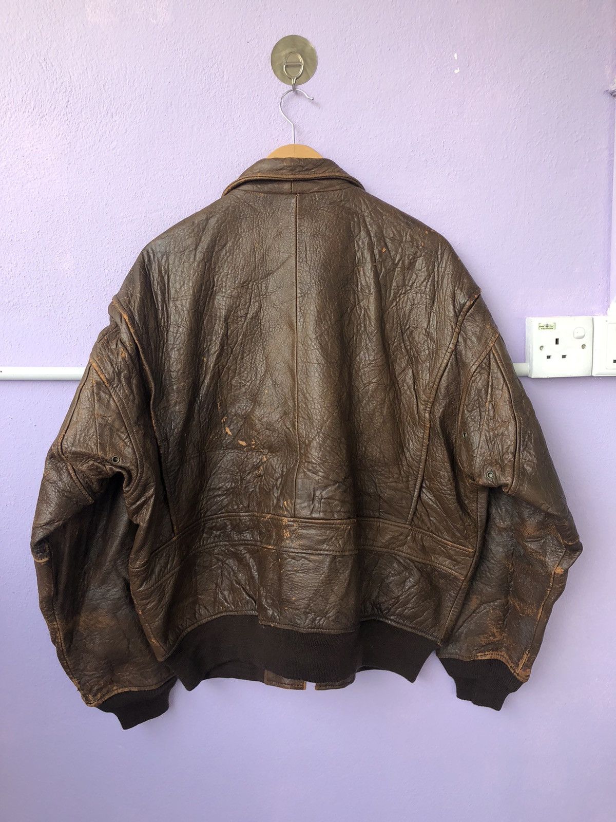 Other 🔥 STEALS 🔥Vintage GGF Great Golden Fox Leather Bomber Jacket Size US XXL / EU 58 / 5 - 11 Thumbnail