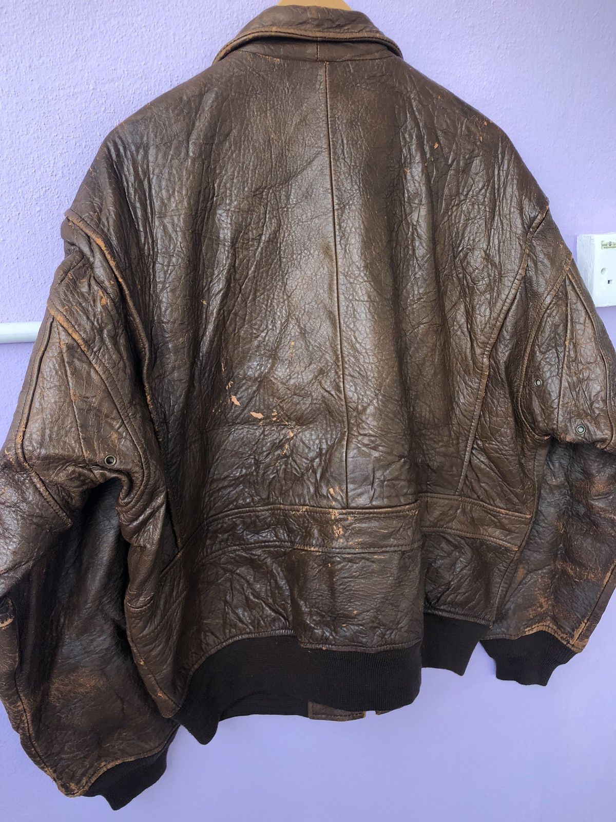 Other 🔥 STEALS 🔥Vintage GGF Great Golden Fox Leather Bomber Jacket Size US XXL / EU 58 / 5 - 12 Thumbnail