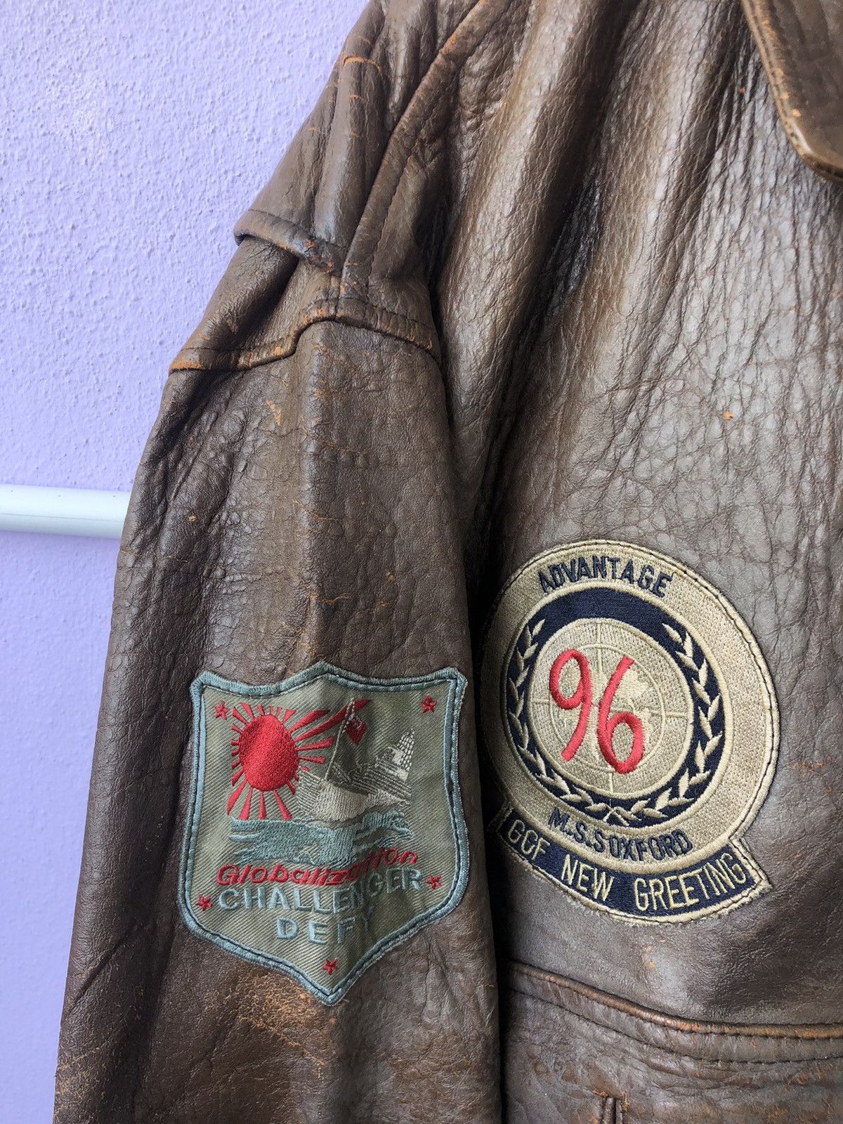 Other 🔥 STEALS 🔥Vintage GGF Great Golden Fox Leather Bomber Jacket Size US XXL / EU 58 / 5 - 8 Thumbnail