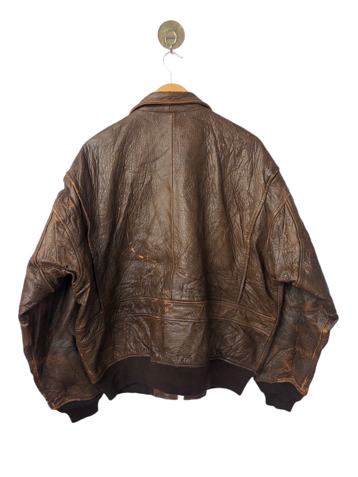 Other 🔥 STEALS 🔥Vintage GGF Great Golden Fox Leather Bomber Jacket Size US XXL / EU 58 / 5 - 2 Thumbnail
