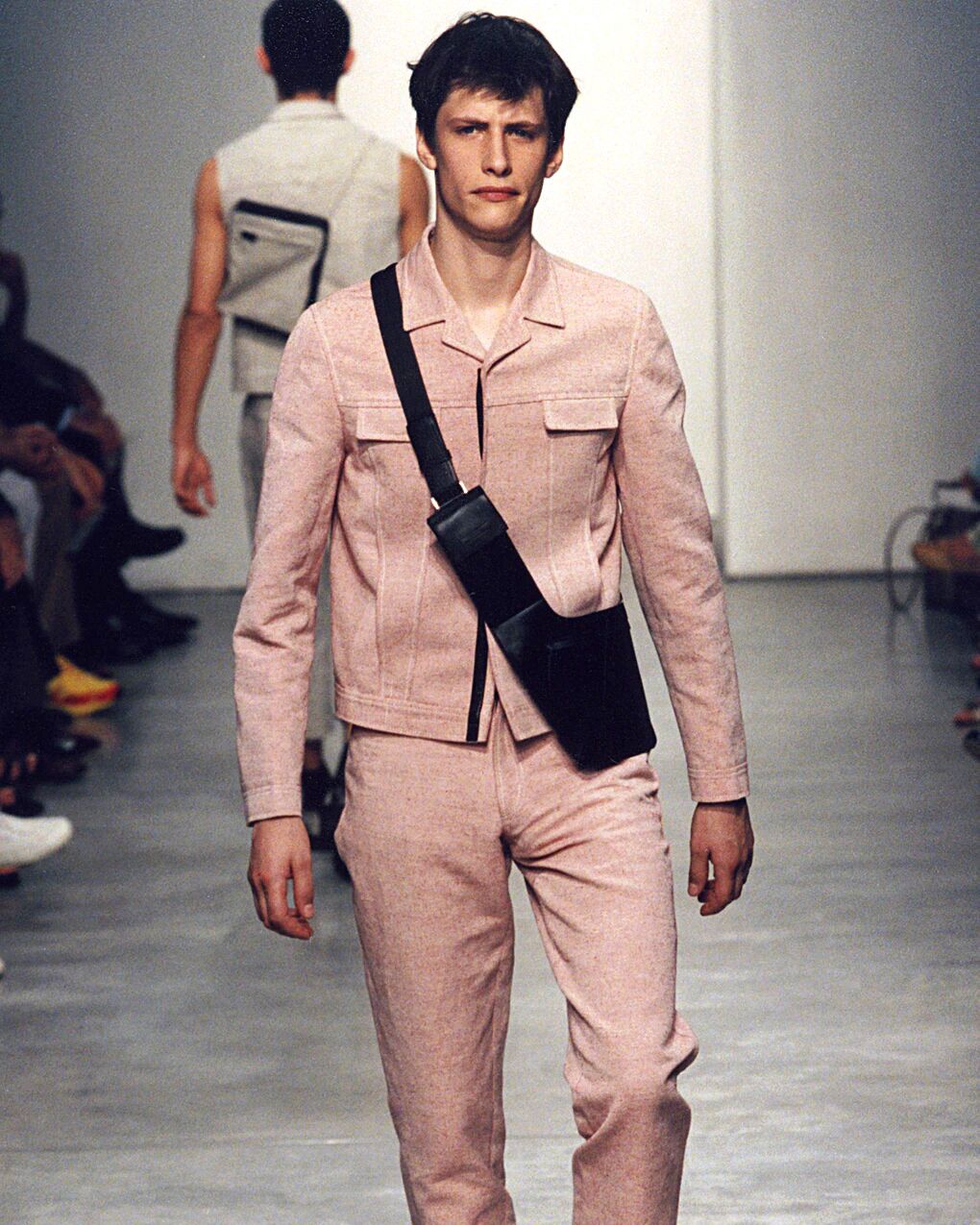 image of Prada Ss 1999 Runway Leather Holster Bag in Dark Brown, Men's