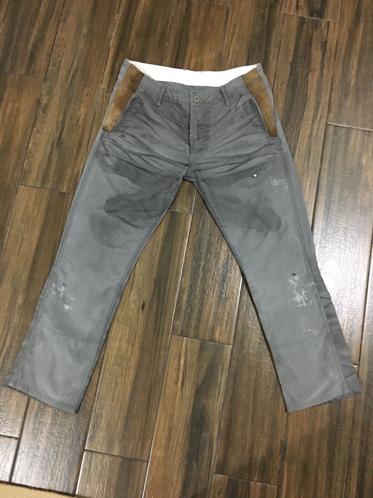 Isamu Katayama Backlash Isamu Katayama Thrashed Distressed Tye Die Cropped Pants Size US 31 - 1 Thumbnail