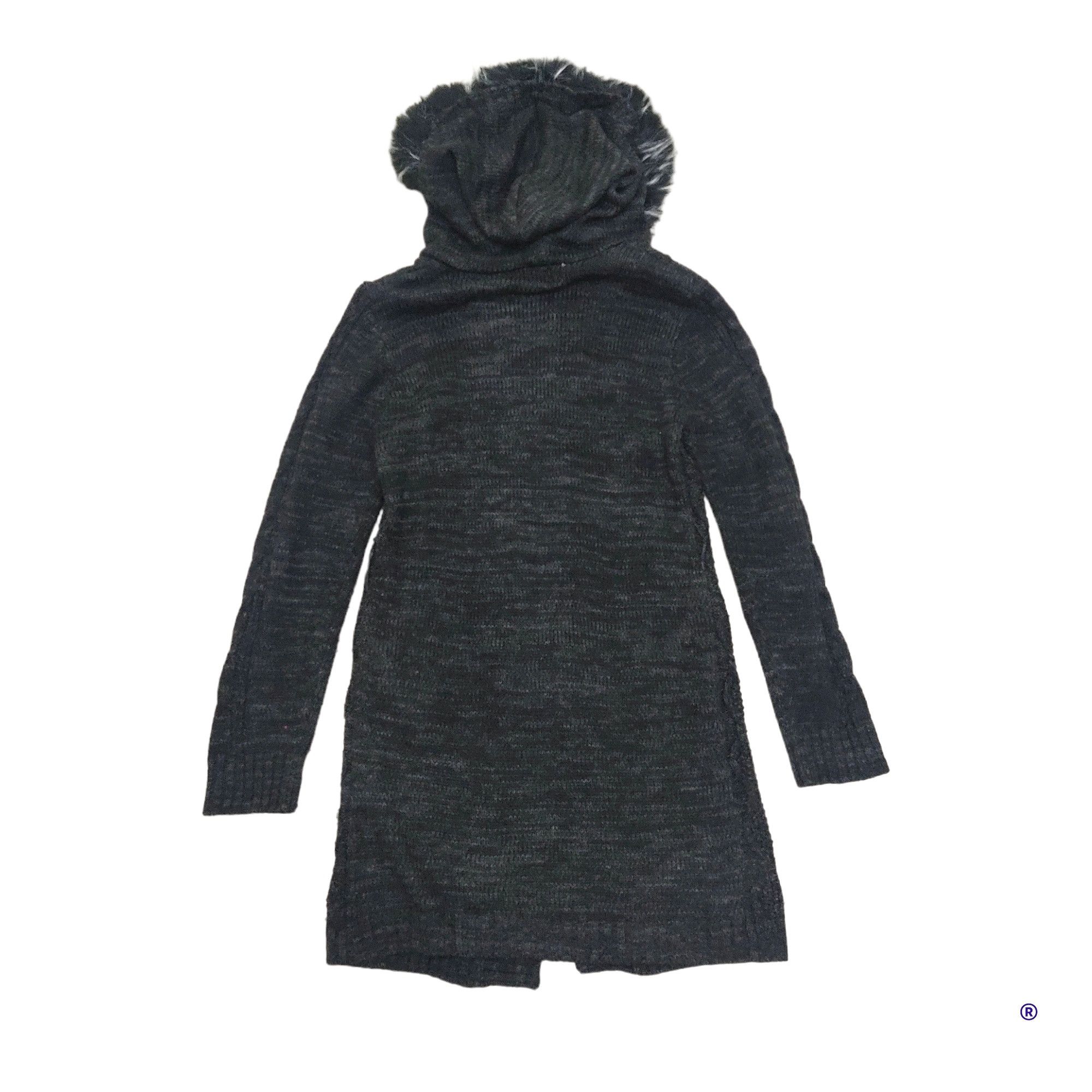 semanticdesign Semantic Design Racoon Fur Hooded Knitted Sweater Jacket Size S / US 4 / IT 40 - 3 Thumbnail