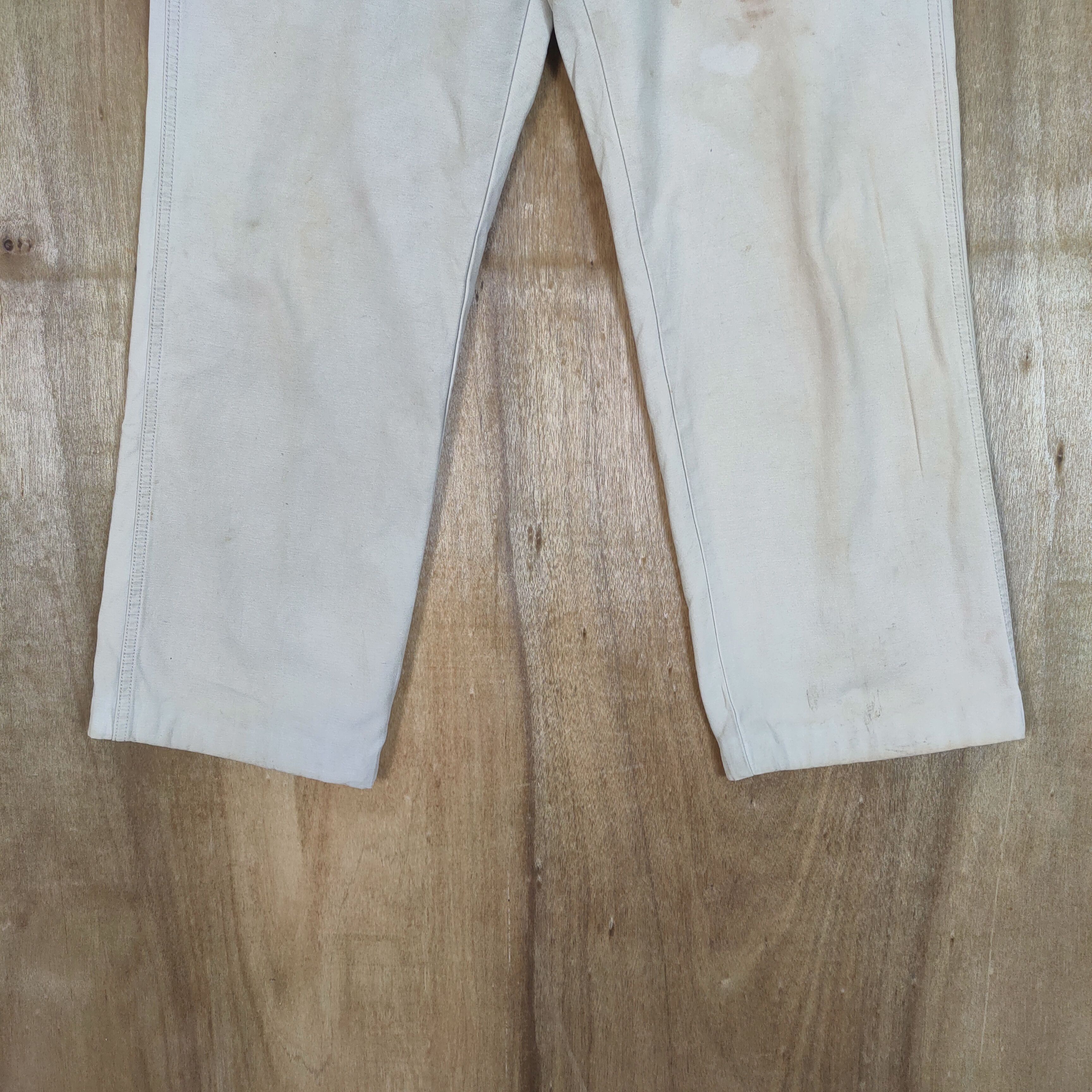 Japanese Brand × Vintage HOP SCOT FADED WHITE YELLOW CARGO PANTS Size US 32 / EU 48 - 3 Thumbnail