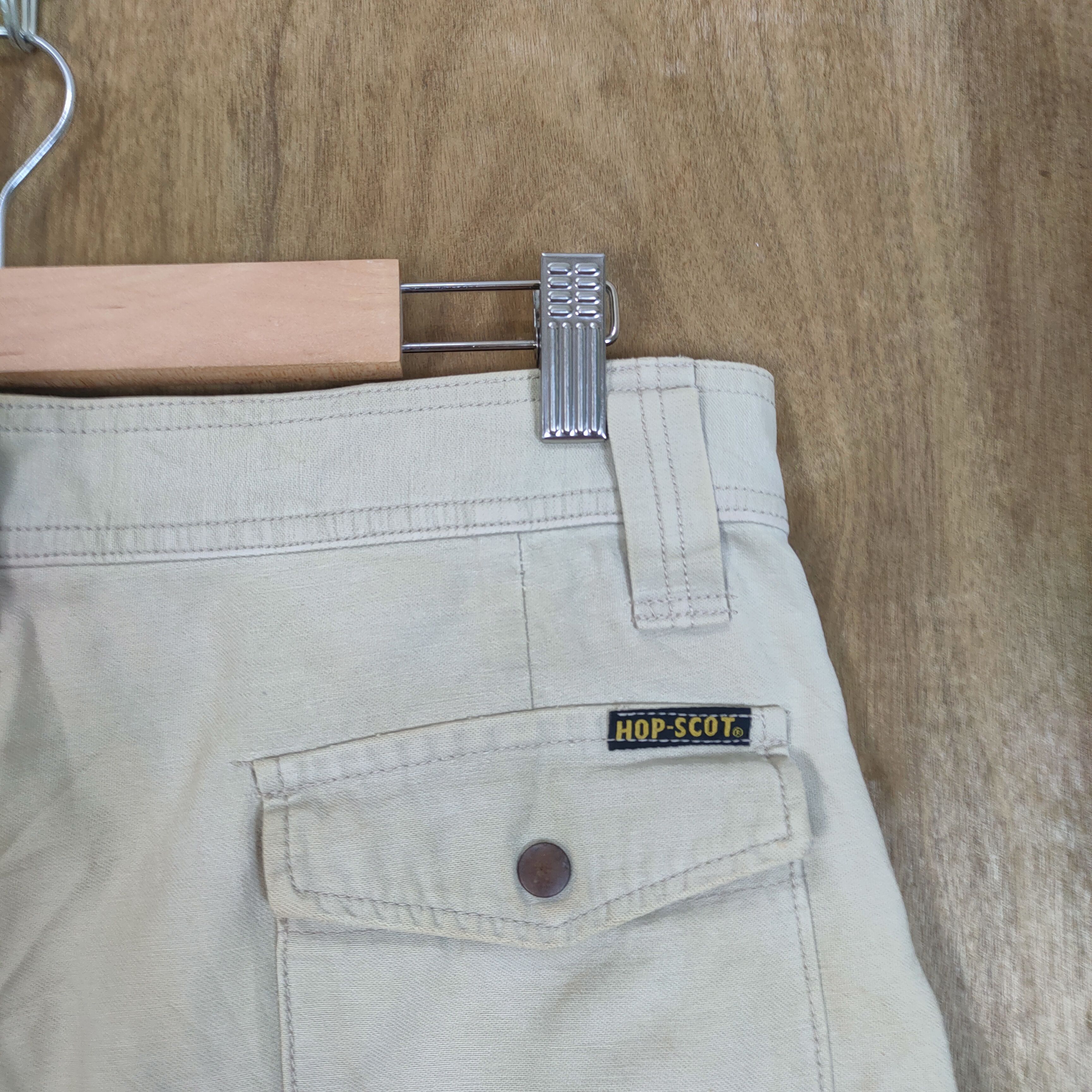 Japanese Brand × Vintage HOP SCOT FADED WHITE YELLOW CARGO PANTS Size US 32 / EU 48 - 9 Thumbnail