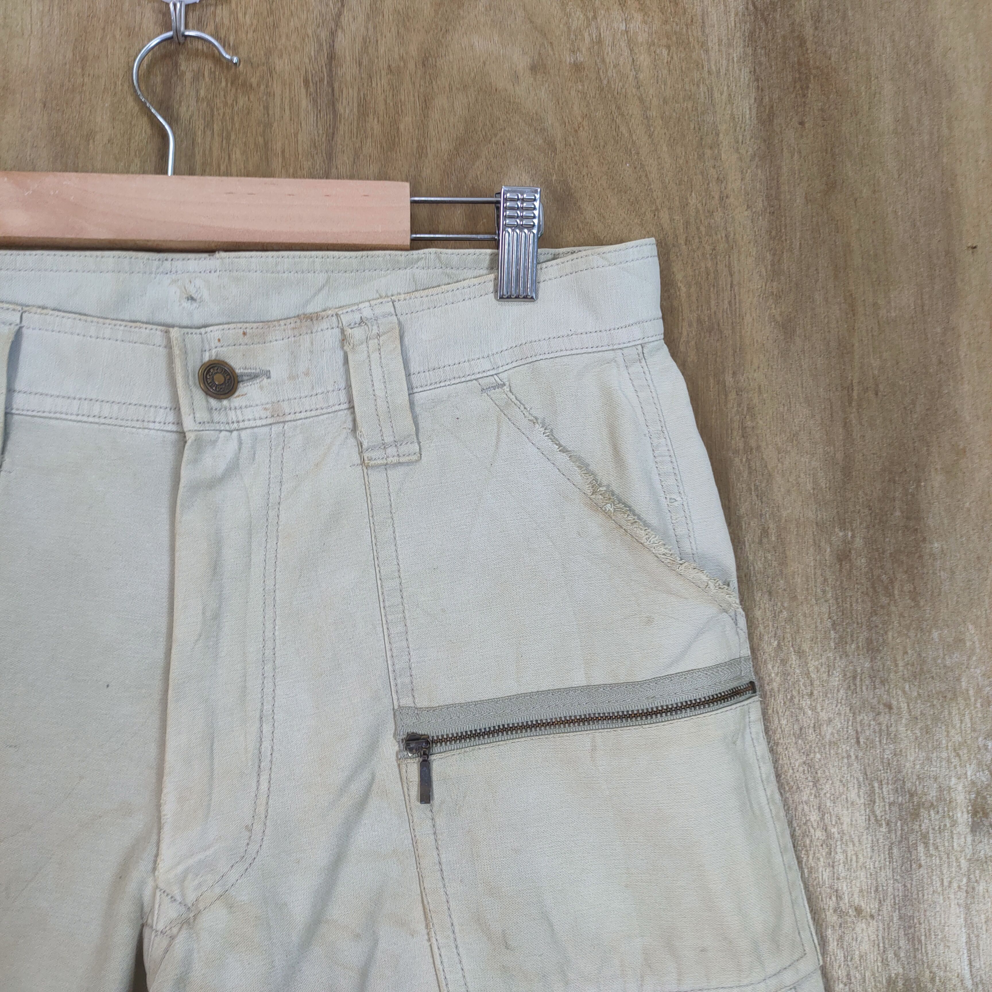 Japanese Brand × Vintage HOP SCOT FADED WHITE YELLOW CARGO PANTS Size US 32 / EU 48 - 5 Thumbnail