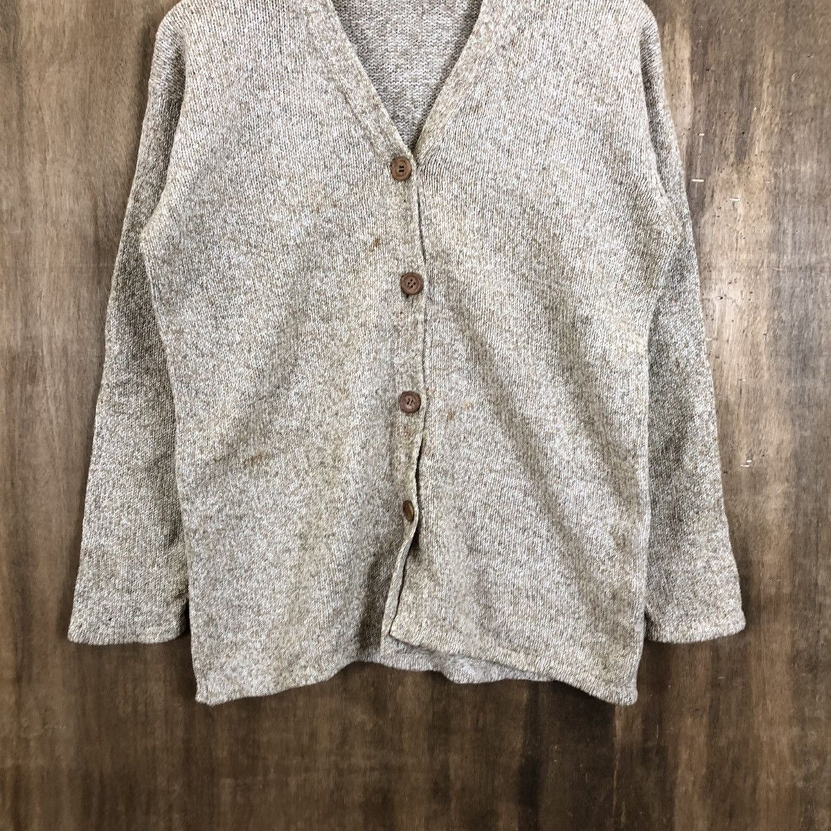 Japanese Brand Indio Brown Cardigan Knitwear #079 Size US M / EU 48-50 / 2 - 3 Thumbnail