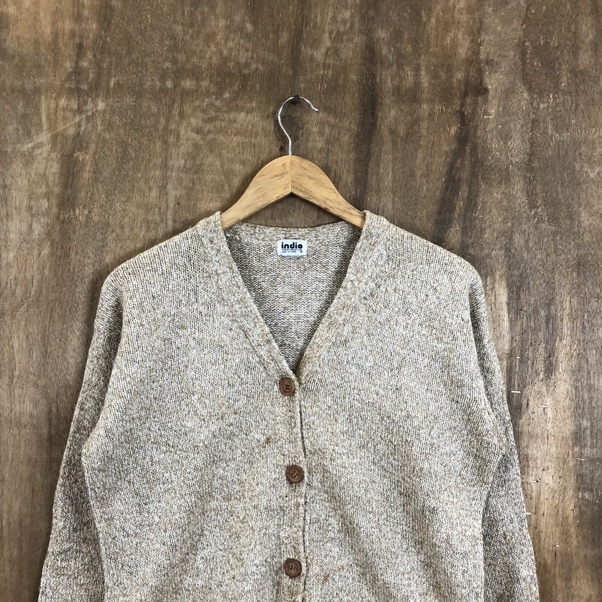Japanese Brand Indio Brown Cardigan Knitwear #079 Size US M / EU 48-50 / 2 - 2 Thumbnail