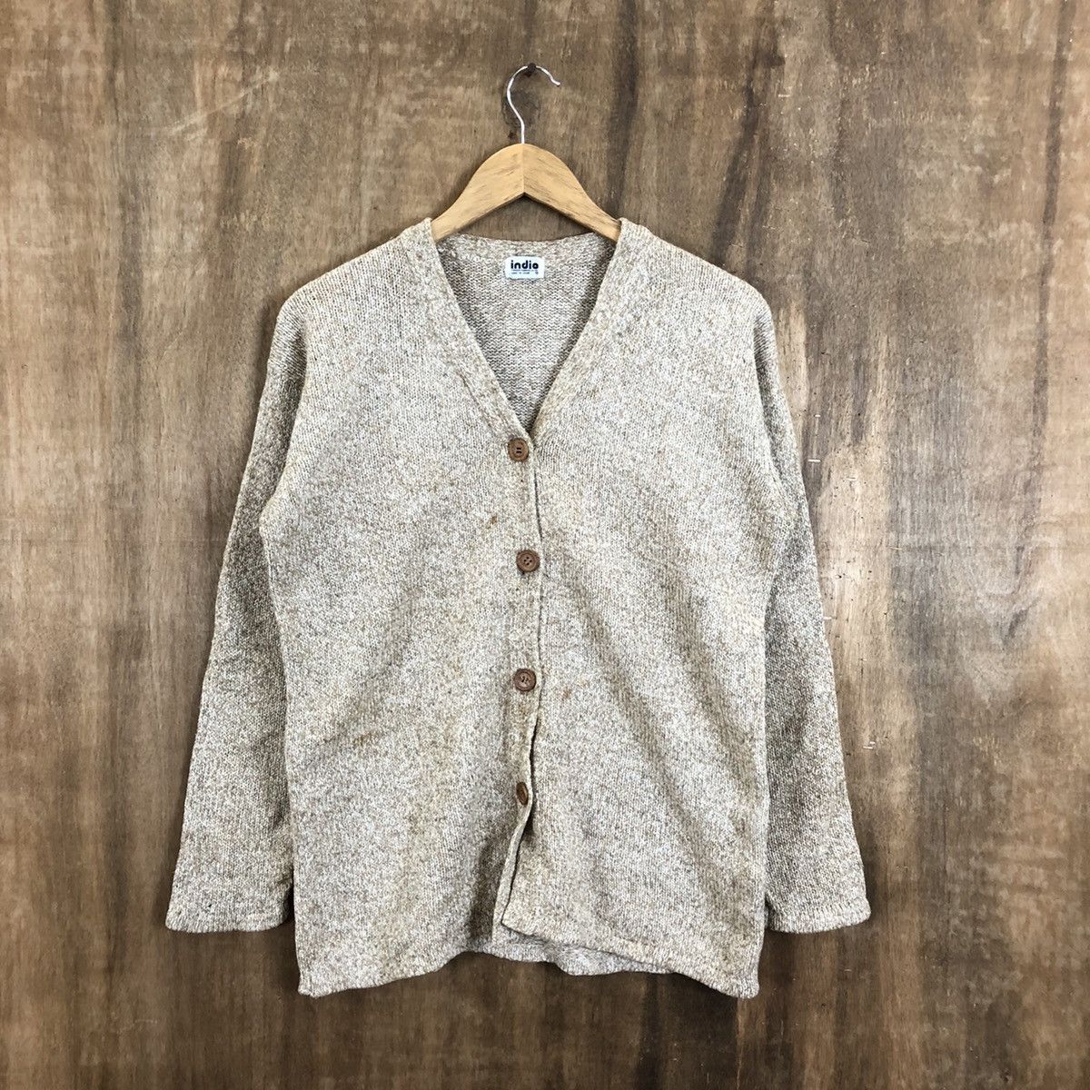 Japanese Brand Indio Brown Cardigan Knitwear #079 Size US M / EU 48-50 / 2 - 1 Thumbnail