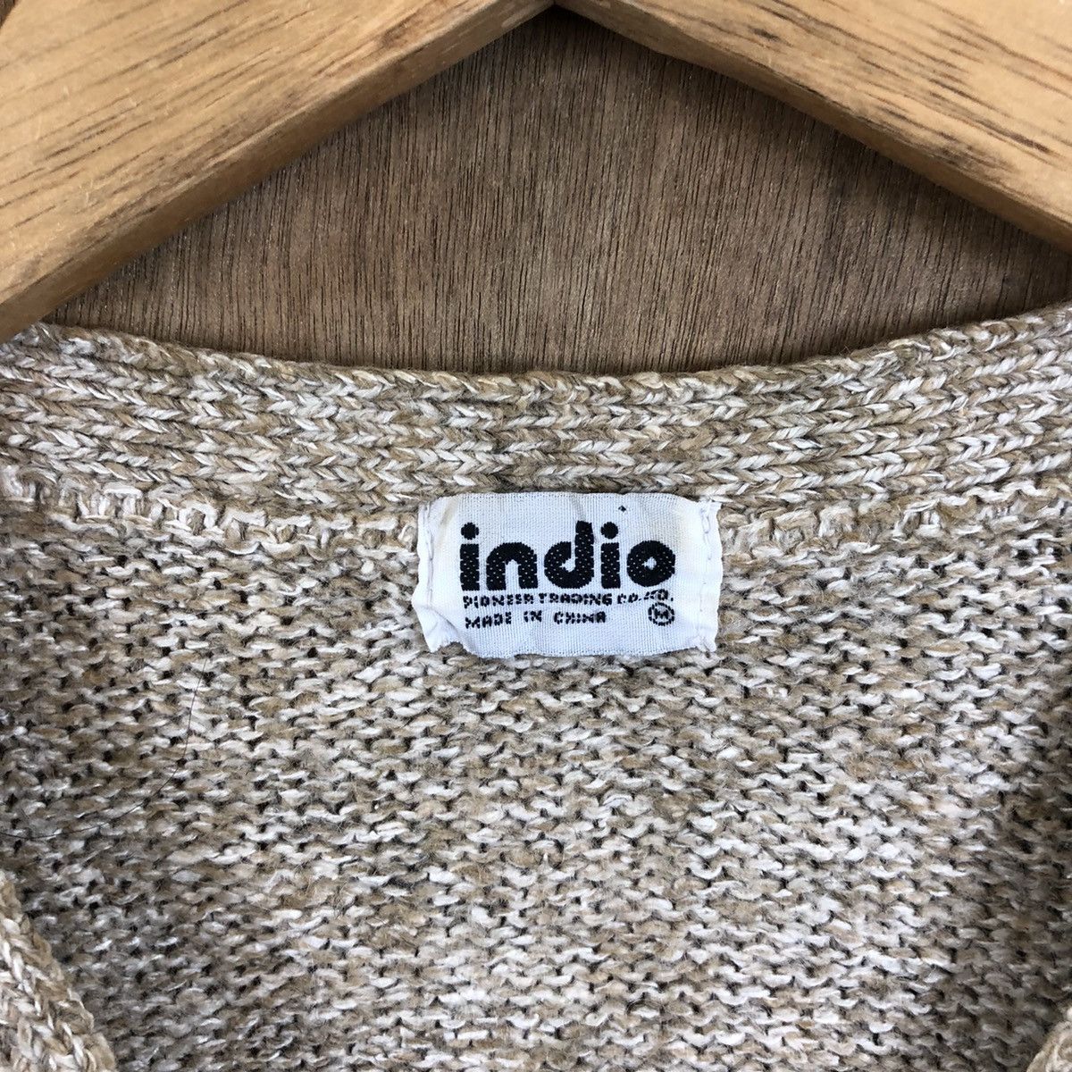 Japanese Brand Indio Brown Cardigan Knitwear #079 Size US M / EU 48-50 / 2 - 5 Thumbnail