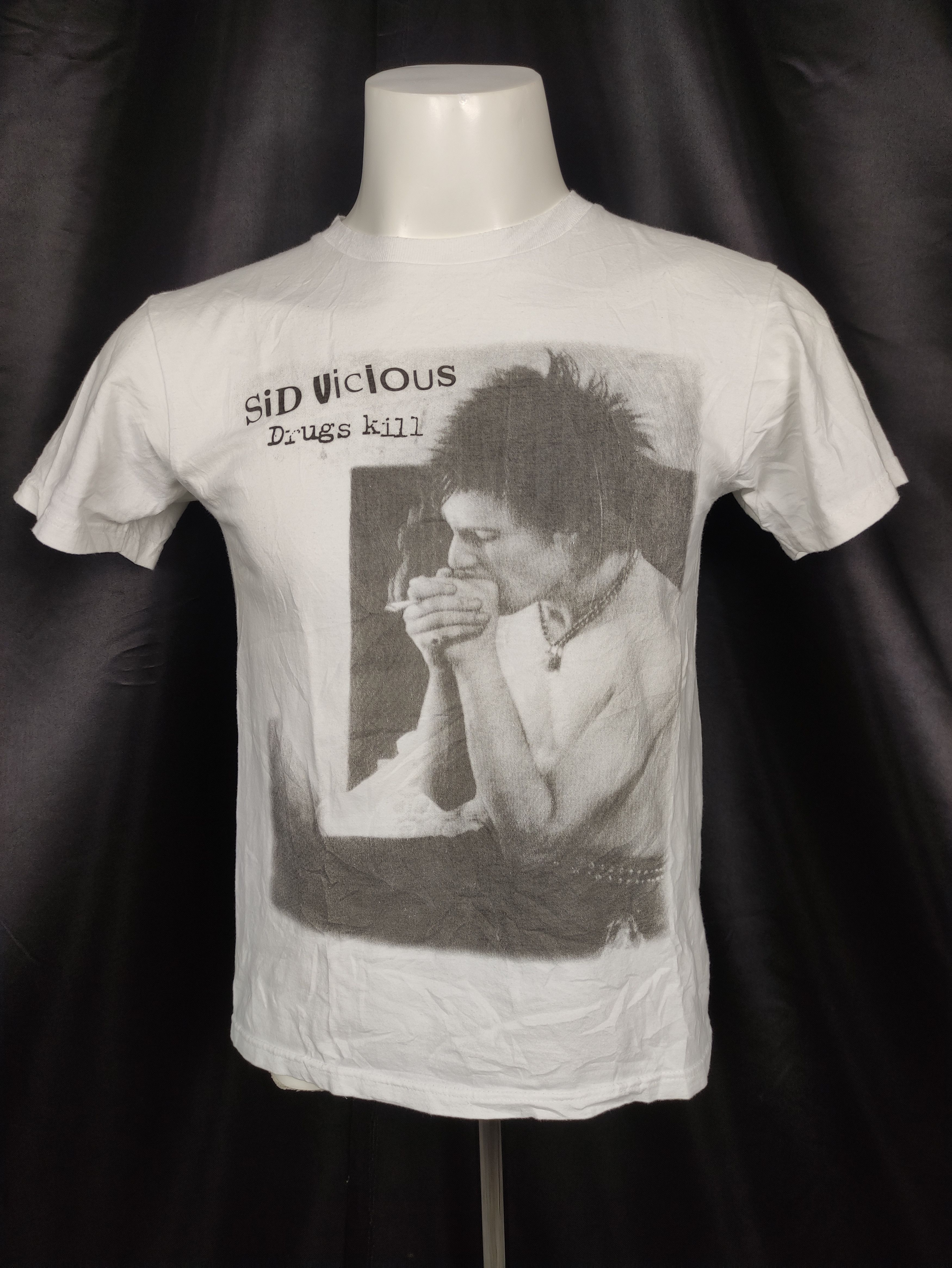 Band Tees × Vintage Vintage 00s Sid Vicious Drugs Kill Sex Pistols Punk Shirt Size US S / EU 44-46 / 1 - 1 Thumbnail