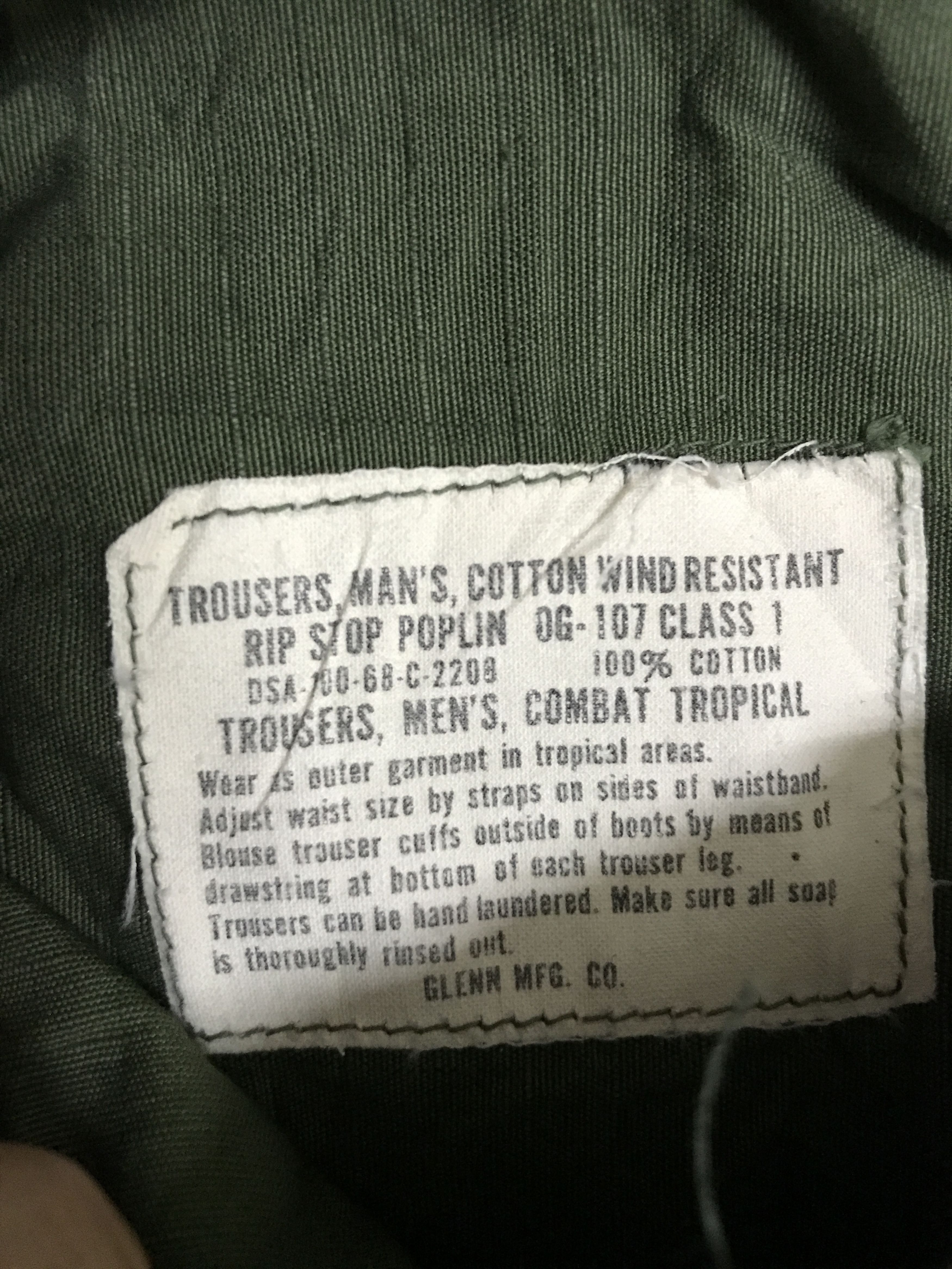 Vintage CP275 Vintage 60s GLENN Military Cargo Pant Size US 29 - 10 Thumbnail