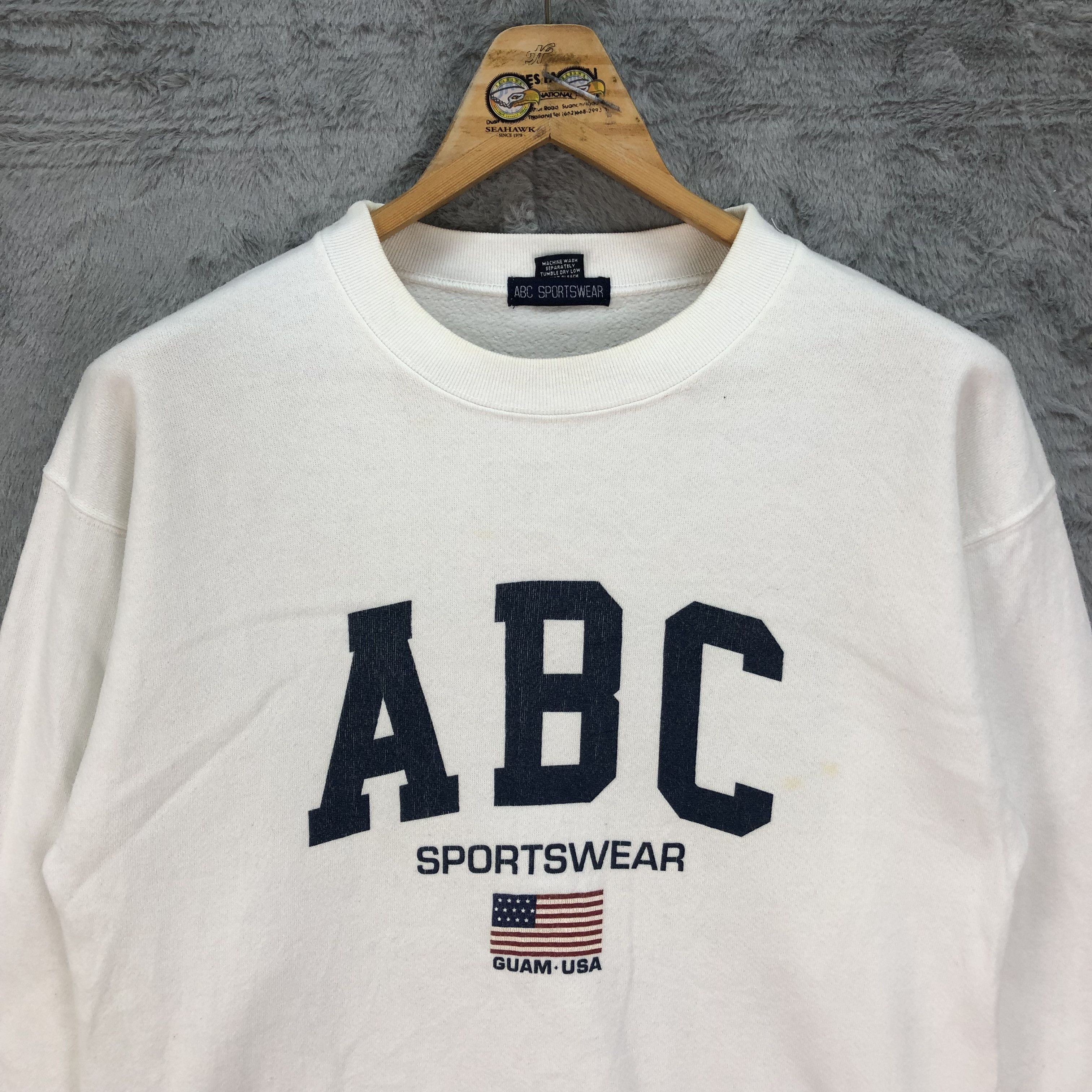 Vintage ABC Sportswear Big Logo Made in USA Sweatshirts #4612-168 Size US M / EU 48-50 / 2 - 2 Thumbnail