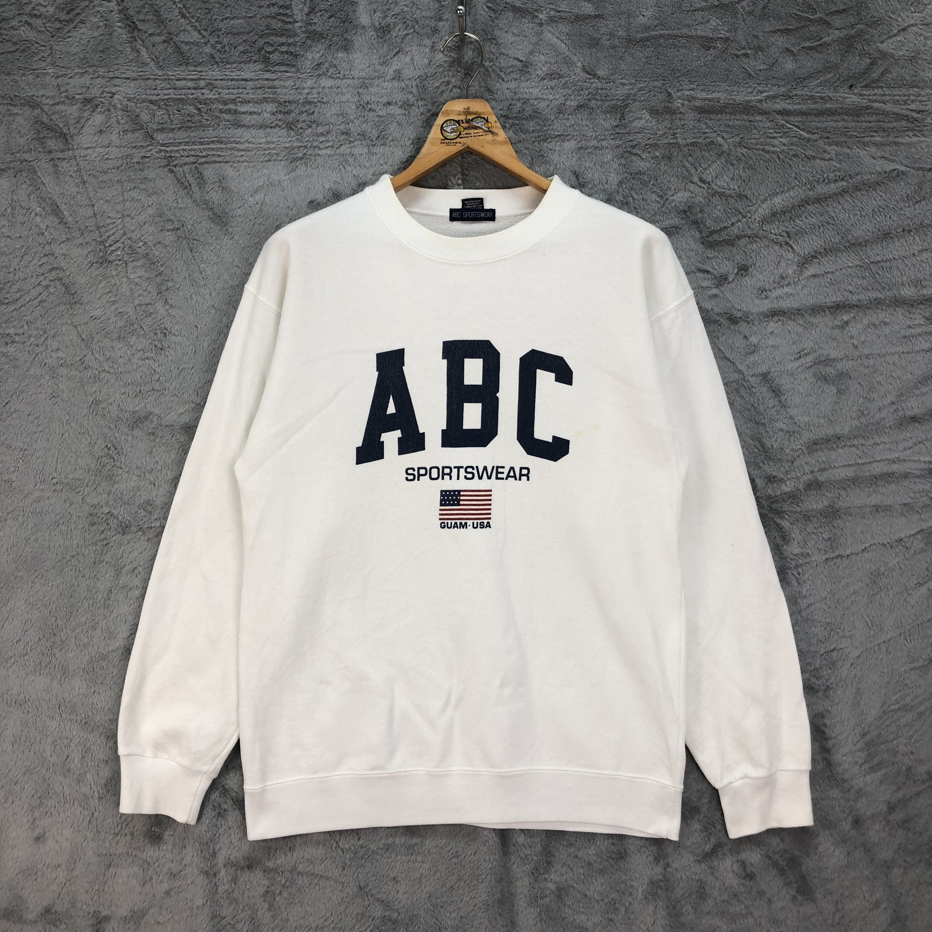 Vintage ABC Sportswear Big Logo Made in USA Sweatshirts #4612-168 Size US M / EU 48-50 / 2 - 1 Thumbnail