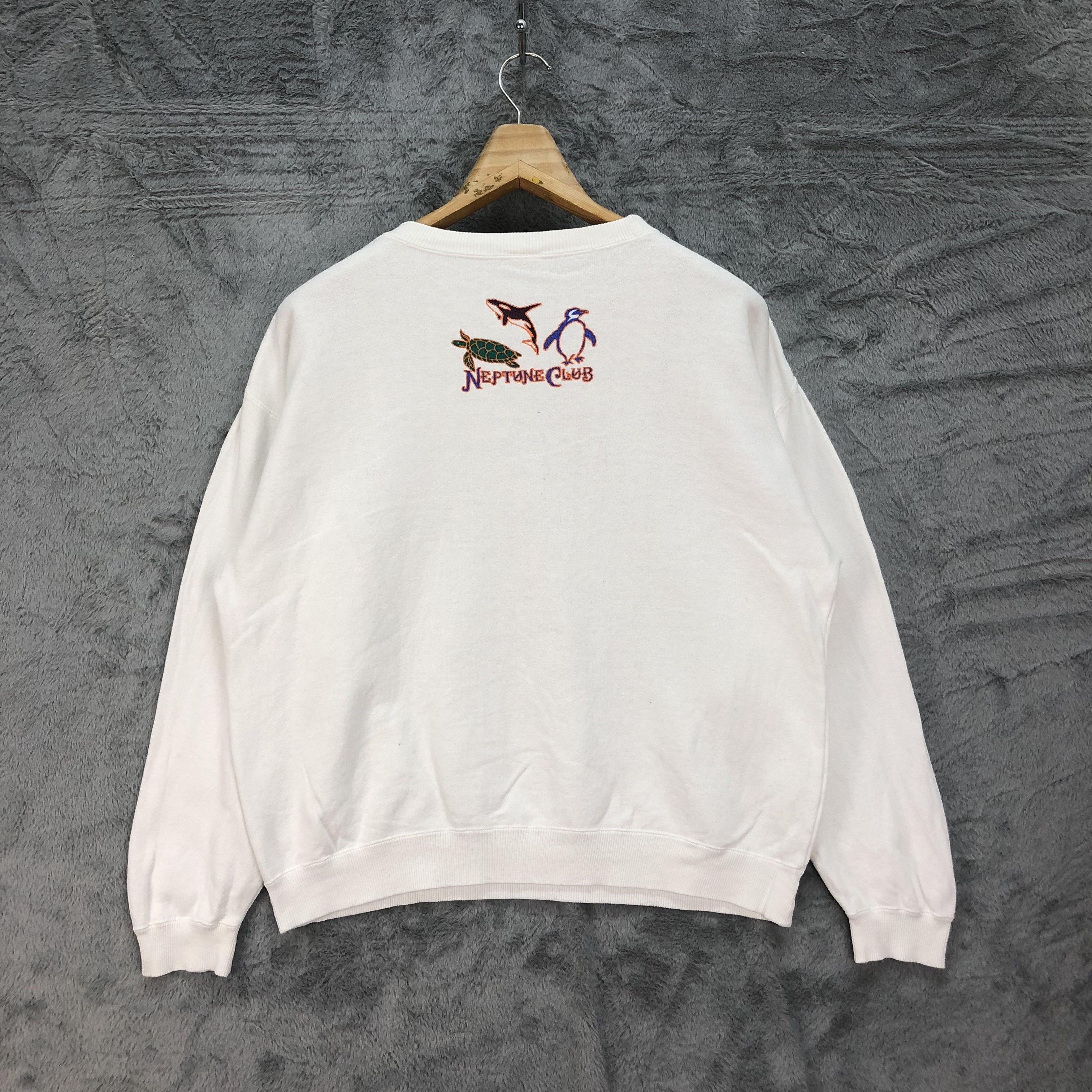 Vintage NEPTUNE CLUB Living Things in Ocean Sweatshirts #4620-168 Size M / US 6-8 / IT 42-44 - 11 Thumbnail