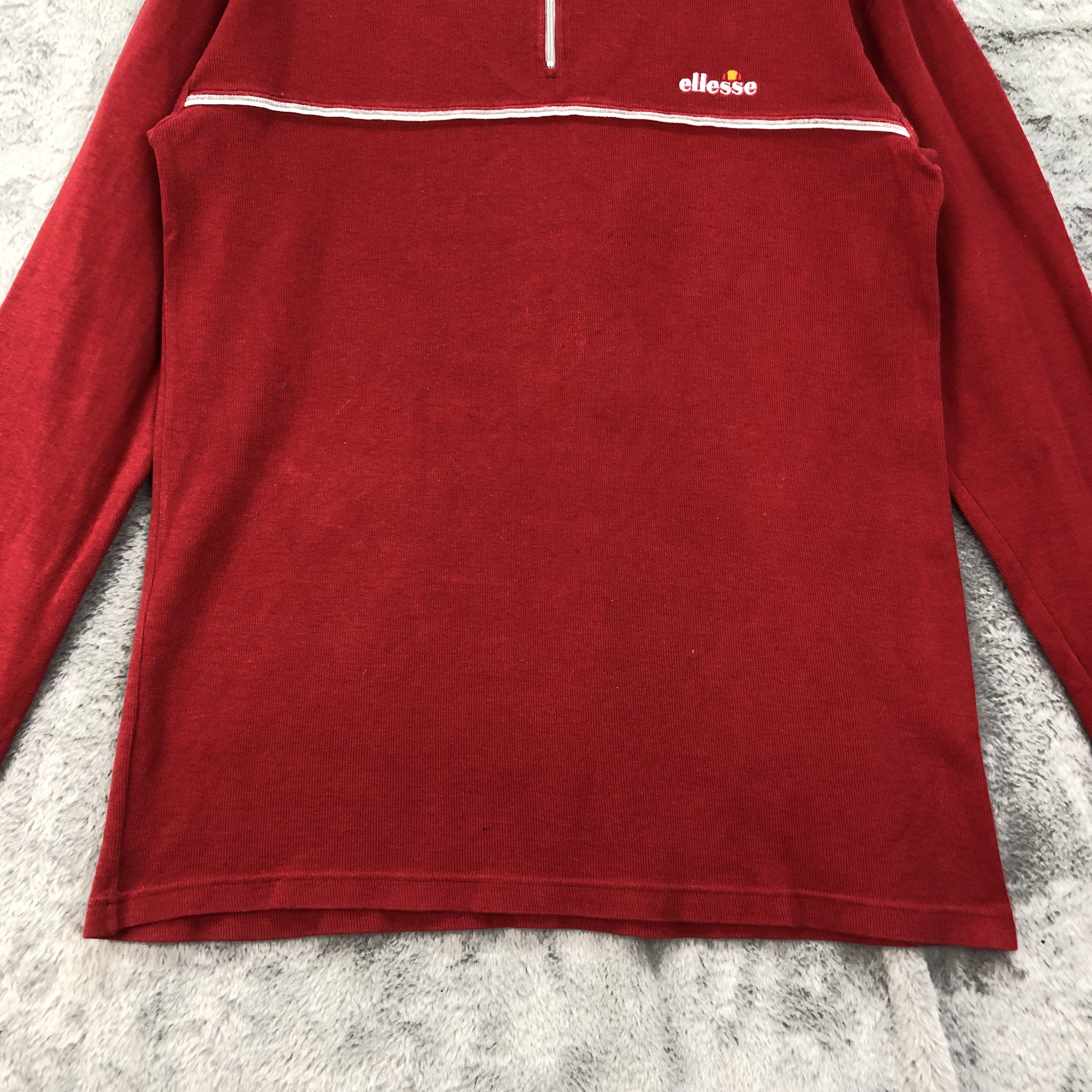 Ellesse Ellesse Half Zip Turtle Neck Red Long Sleeve Shirt #4623-168 Size US M / EU 48-50 / 2 - 4 Thumbnail