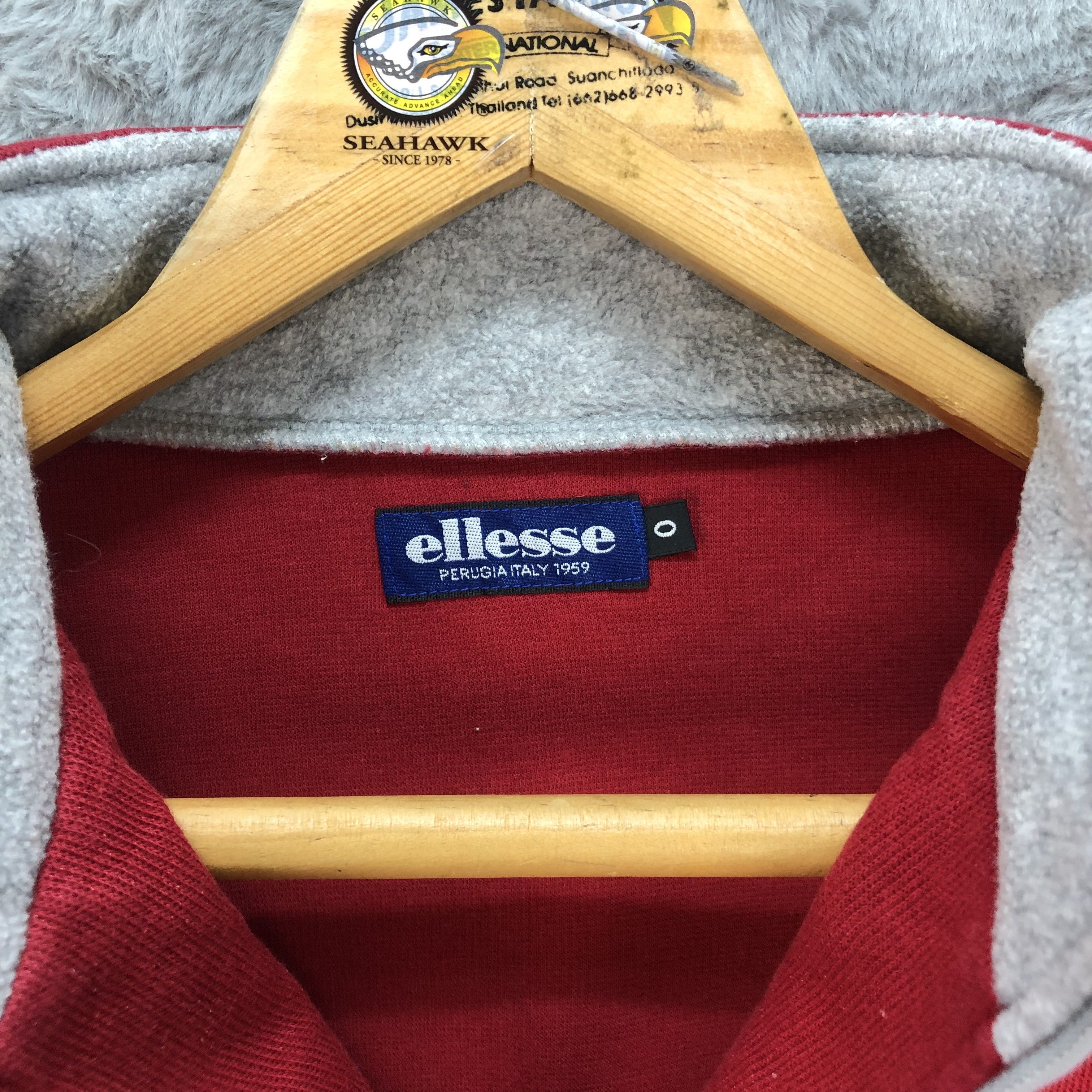 Ellesse Ellesse Half Zip Turtle Neck Red Long Sleeve Shirt #4623-168 Size US M / EU 48-50 / 2 - 7 Thumbnail