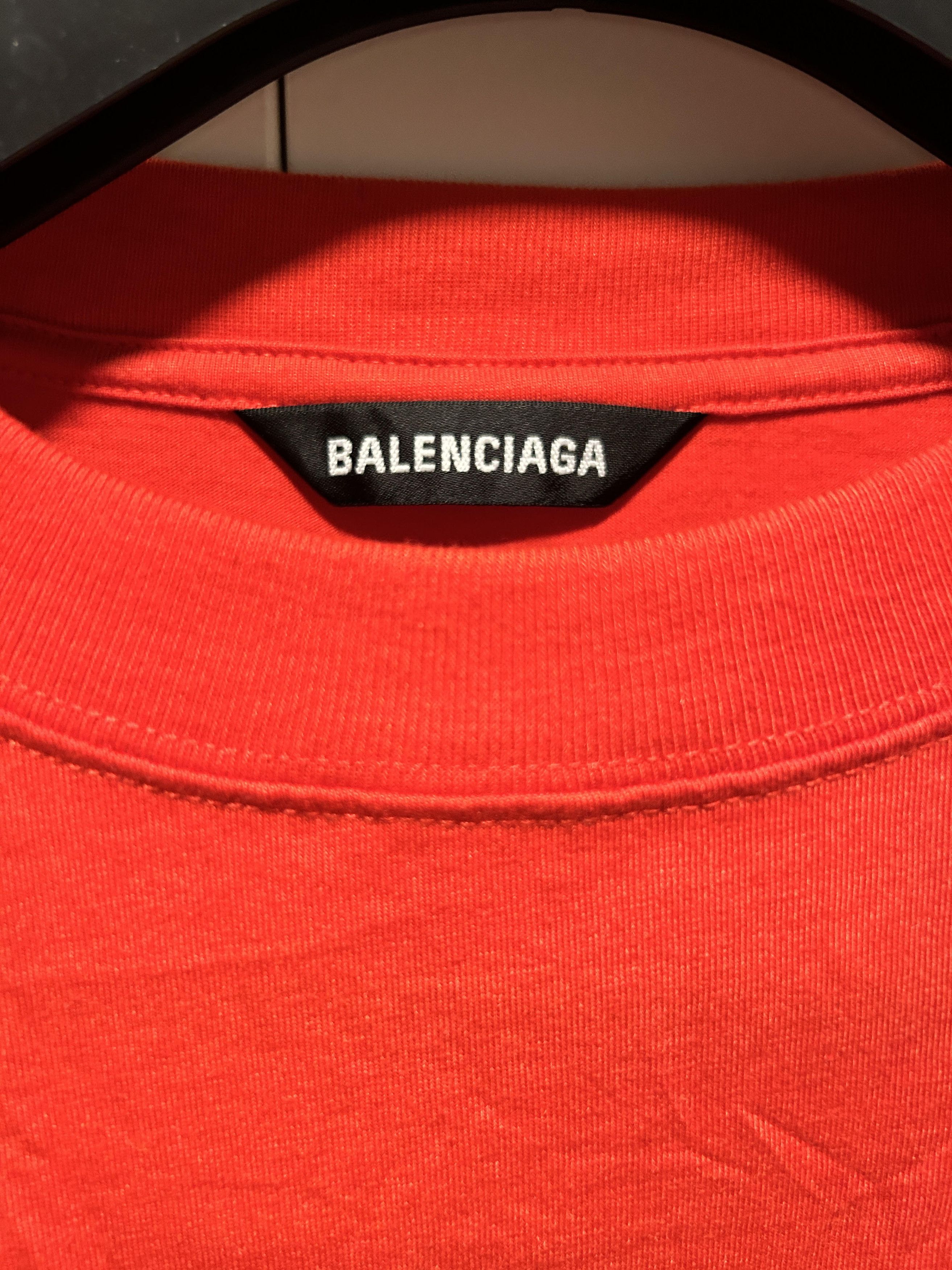 Balenciaga balenciaga red logo oversized t-shirt Size US S / EU 44-46 / 1 - 5 Thumbnail