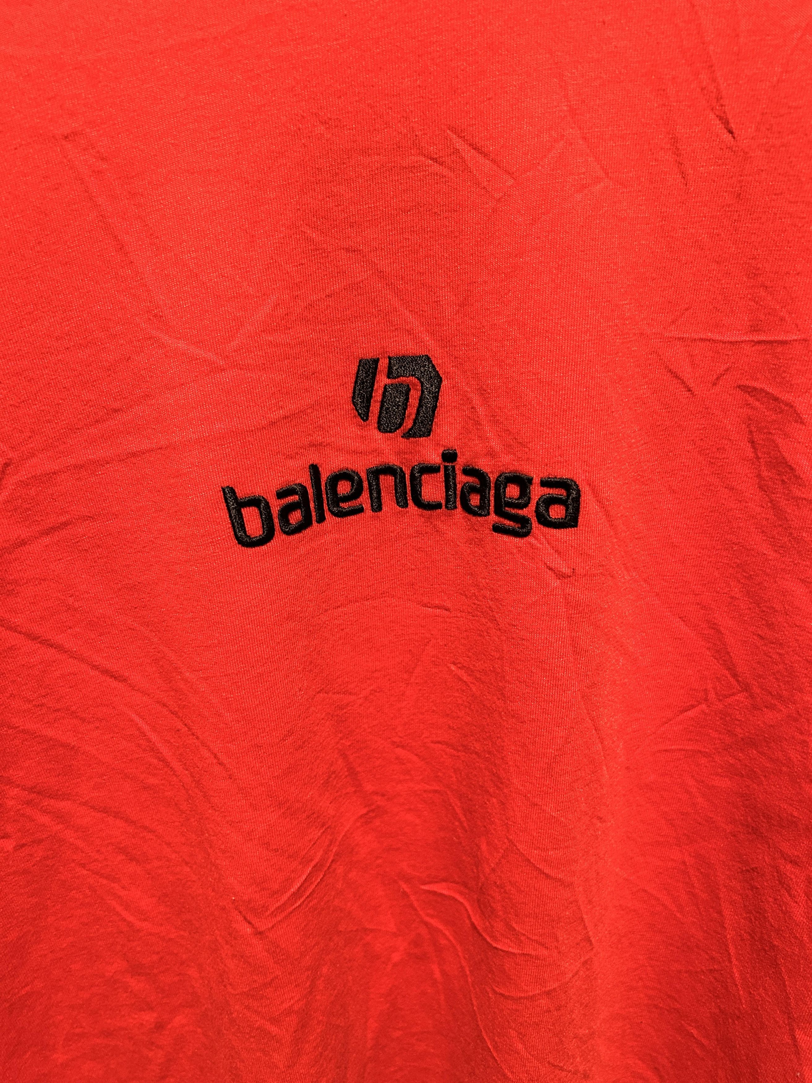 Balenciaga balenciaga red logo oversized t-shirt Size US S / EU 44-46 / 1 - 2 Thumbnail