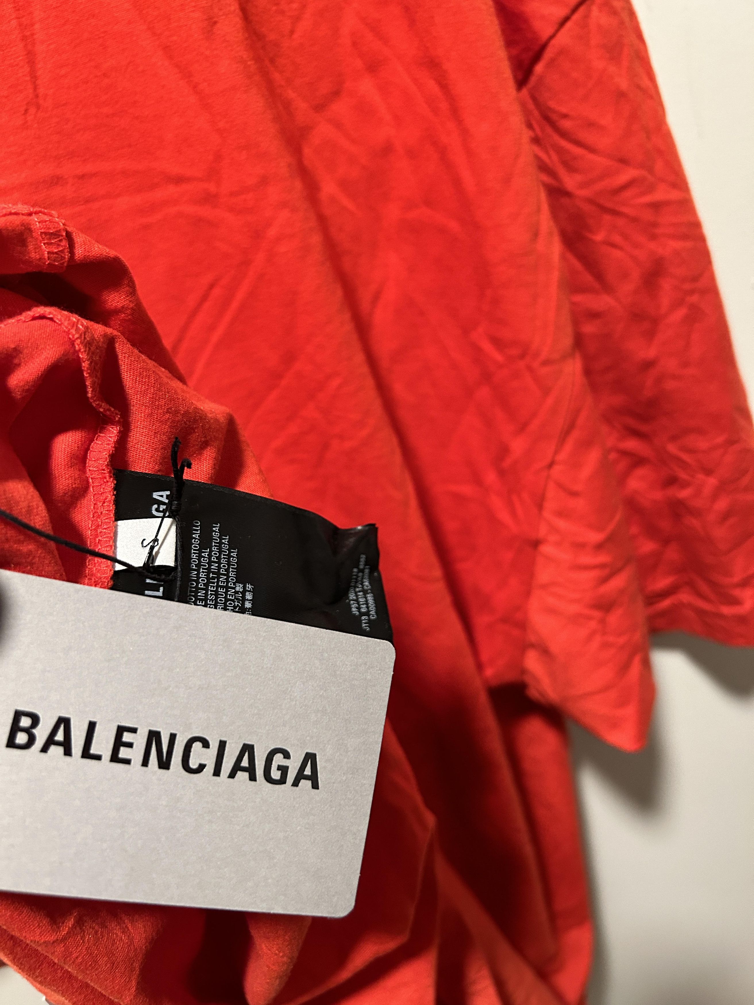 Balenciaga balenciaga red logo oversized t-shirt Size US S / EU 44-46 / 1 - 7 Thumbnail