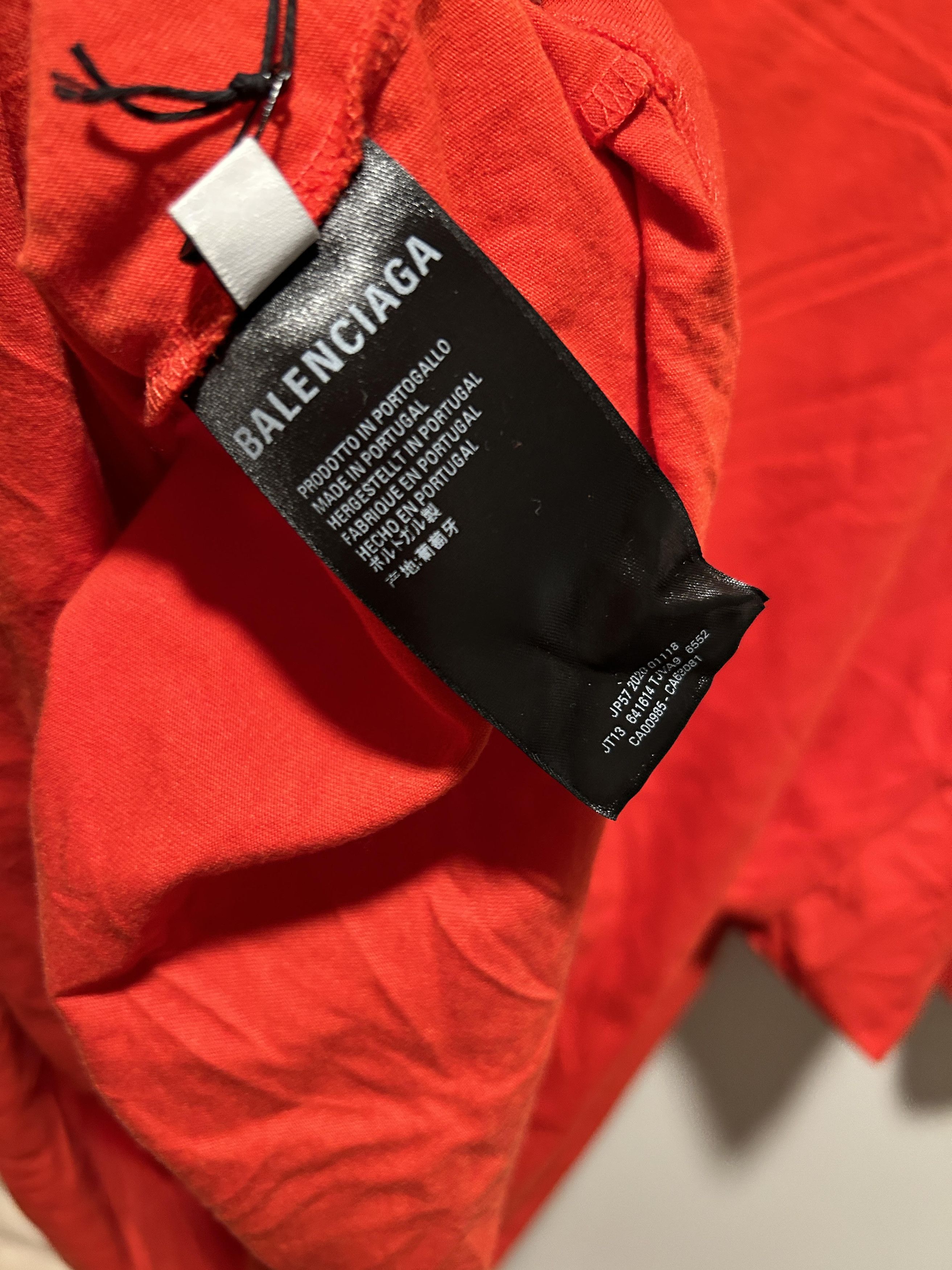 Balenciaga balenciaga red logo oversized t-shirt Size US S / EU 44-46 / 1 - 3 Thumbnail