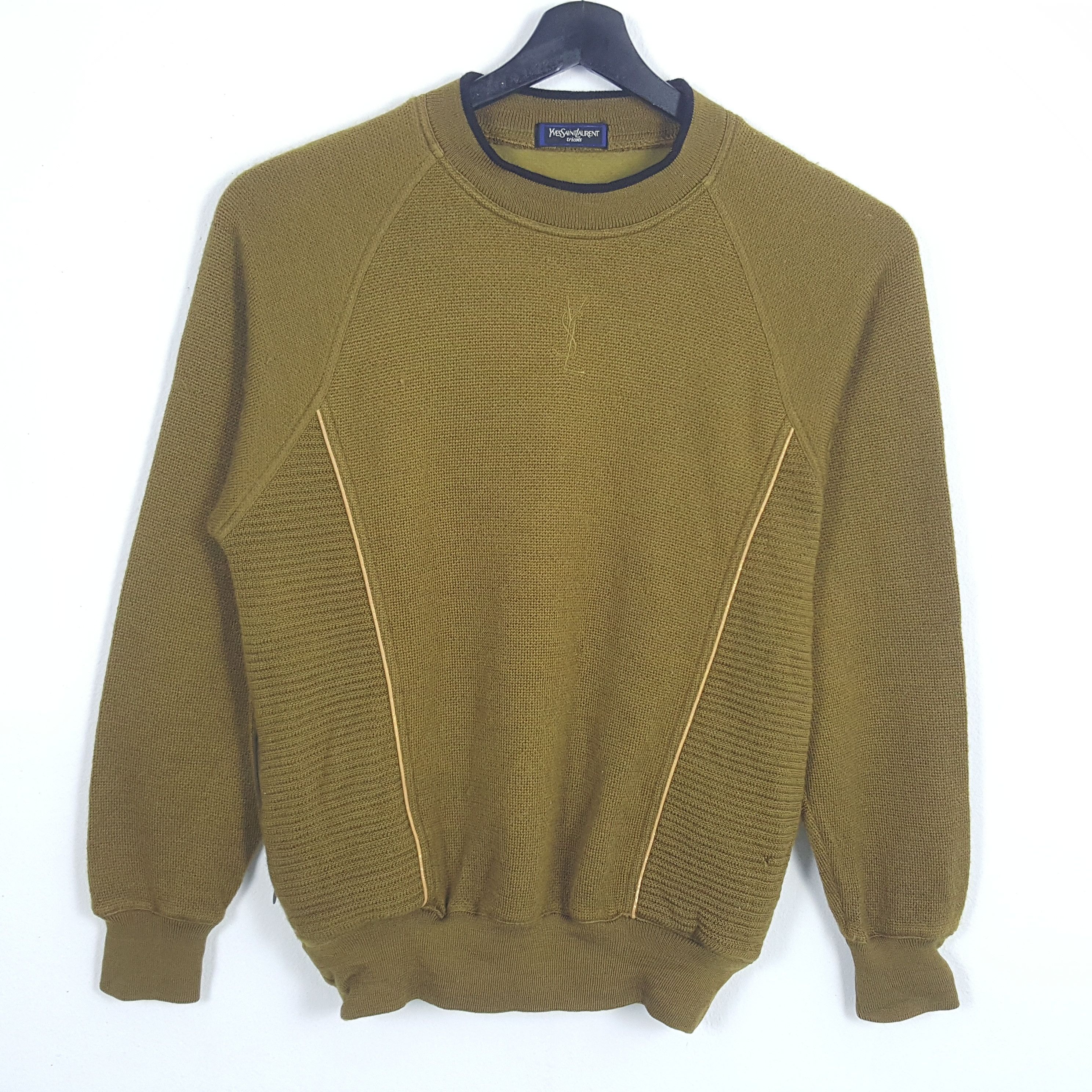 YVES SAINT LAURENT Embroidery Logo Knitwear Sweatshirt