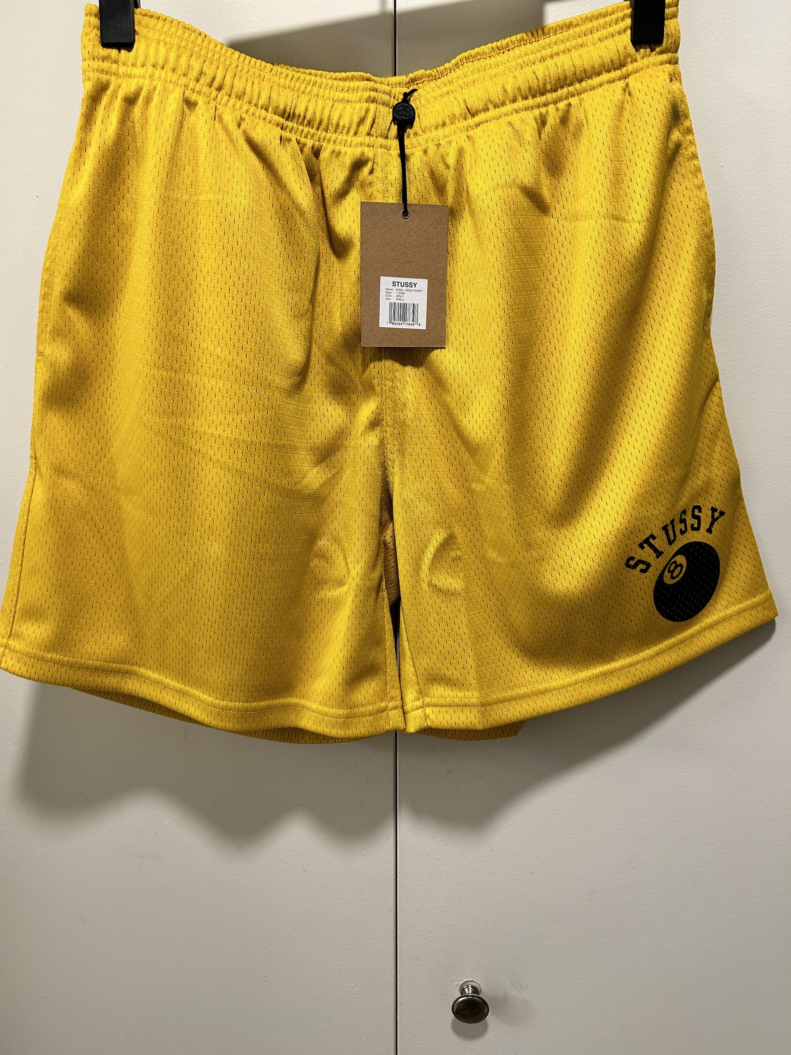 Stussy Stussy 8-Ball Mesh Shorts Gold size SMALL Size US 30 / EU 46 - 1 Thumbnail