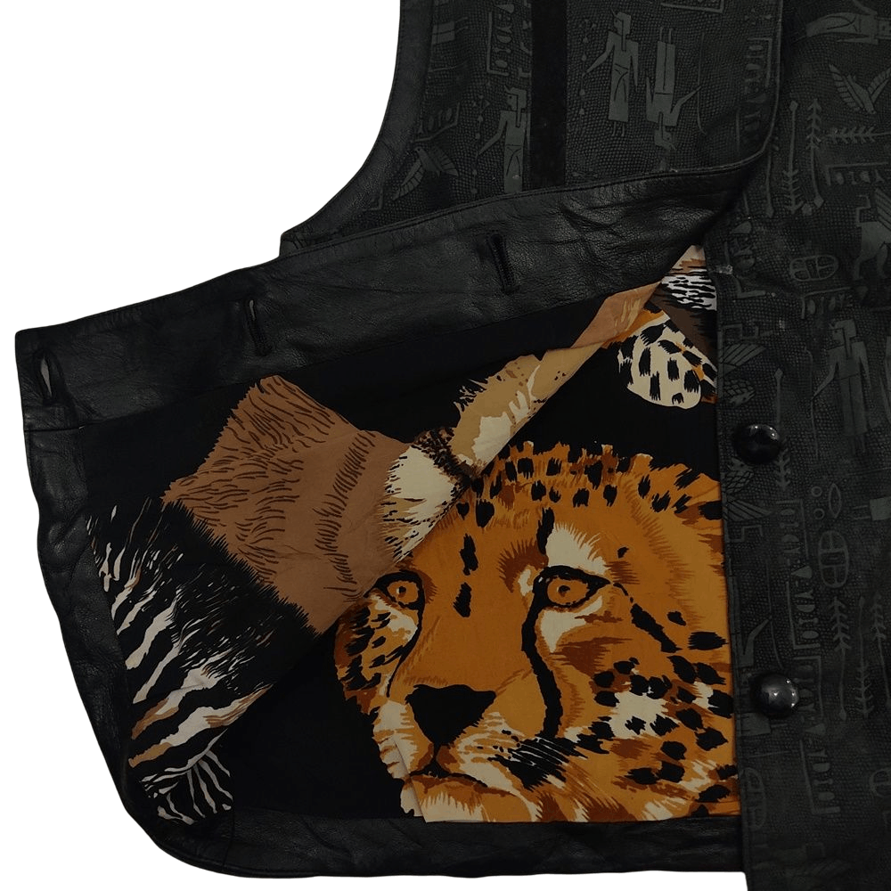 Designer × Japanese Brand × Vintage Le Lechien Egypt Hieroglyph Ancient Vest Jacket Size US M / EU 48-50 / 2 - 5 Thumbnail