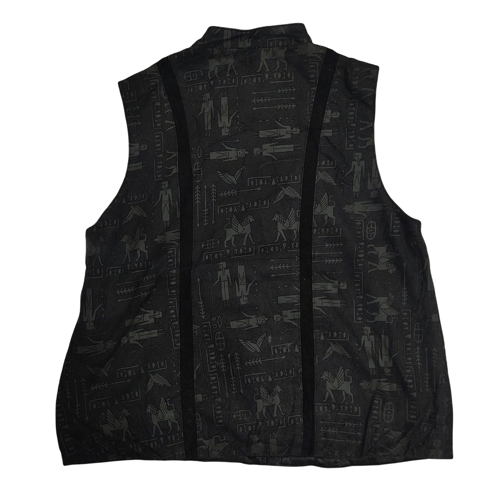 Designer × Japanese Brand × Vintage Le Lechien Egypt Hieroglyph Ancient Vest Jacket Size US M / EU 48-50 / 2 - 2 Thumbnail