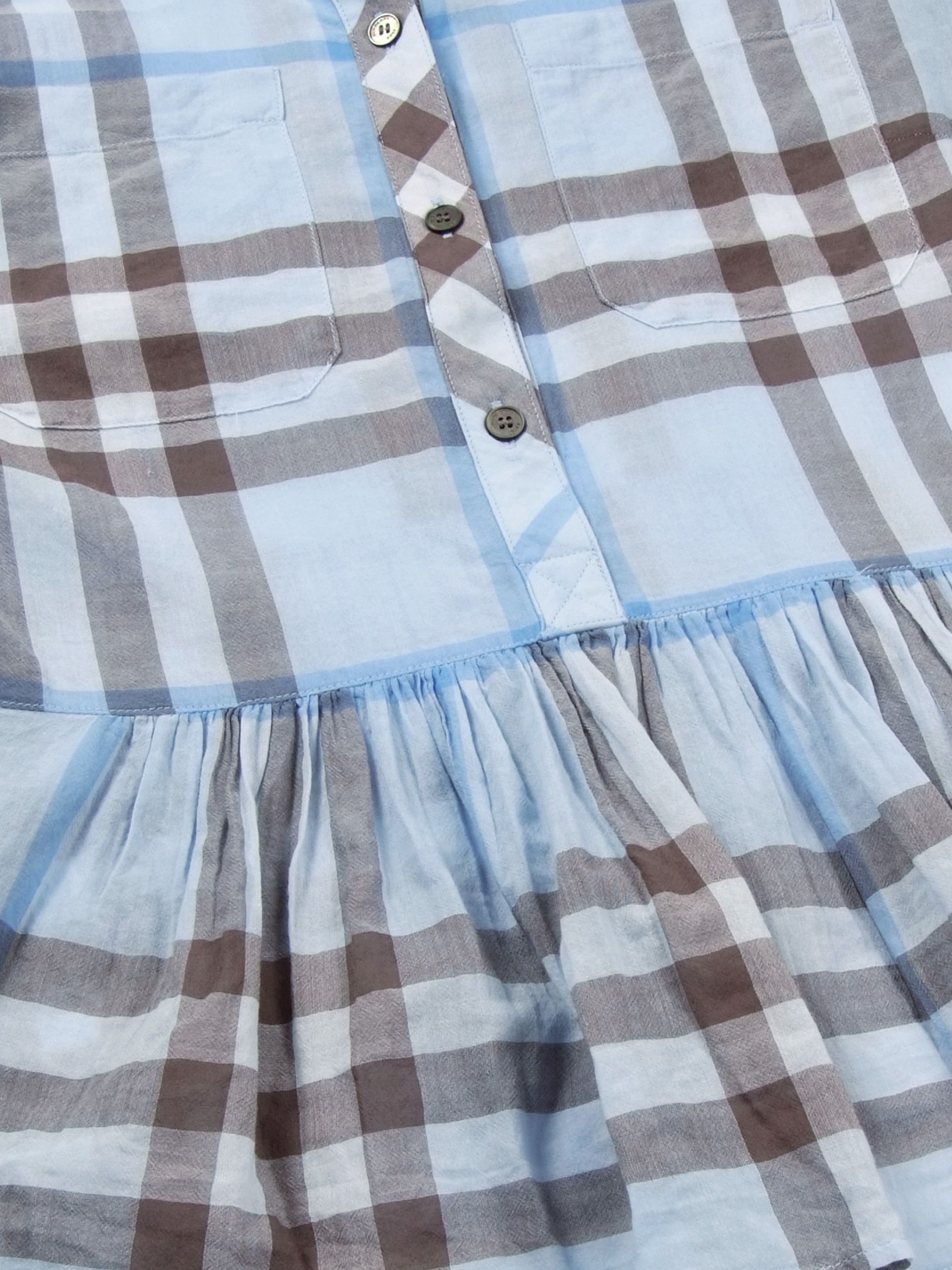 Burberry Burberry Checkered Shirt Blouse Lightblue Size M / US 6-8 / IT 42-44 - 7 Thumbnail
