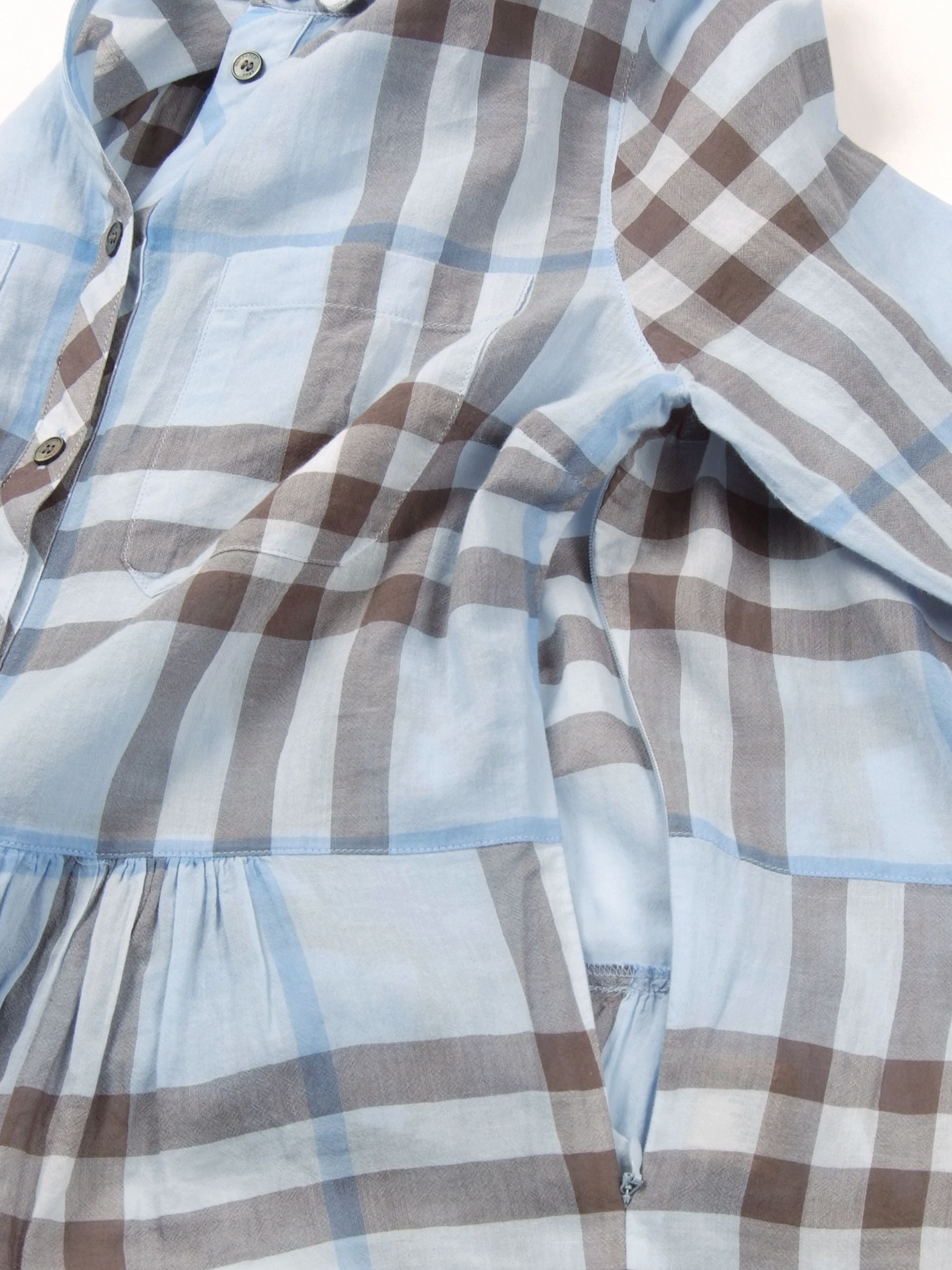 Burberry Burberry Checkered Shirt Blouse Lightblue Size M / US 6-8 / IT 42-44 - 6 Thumbnail
