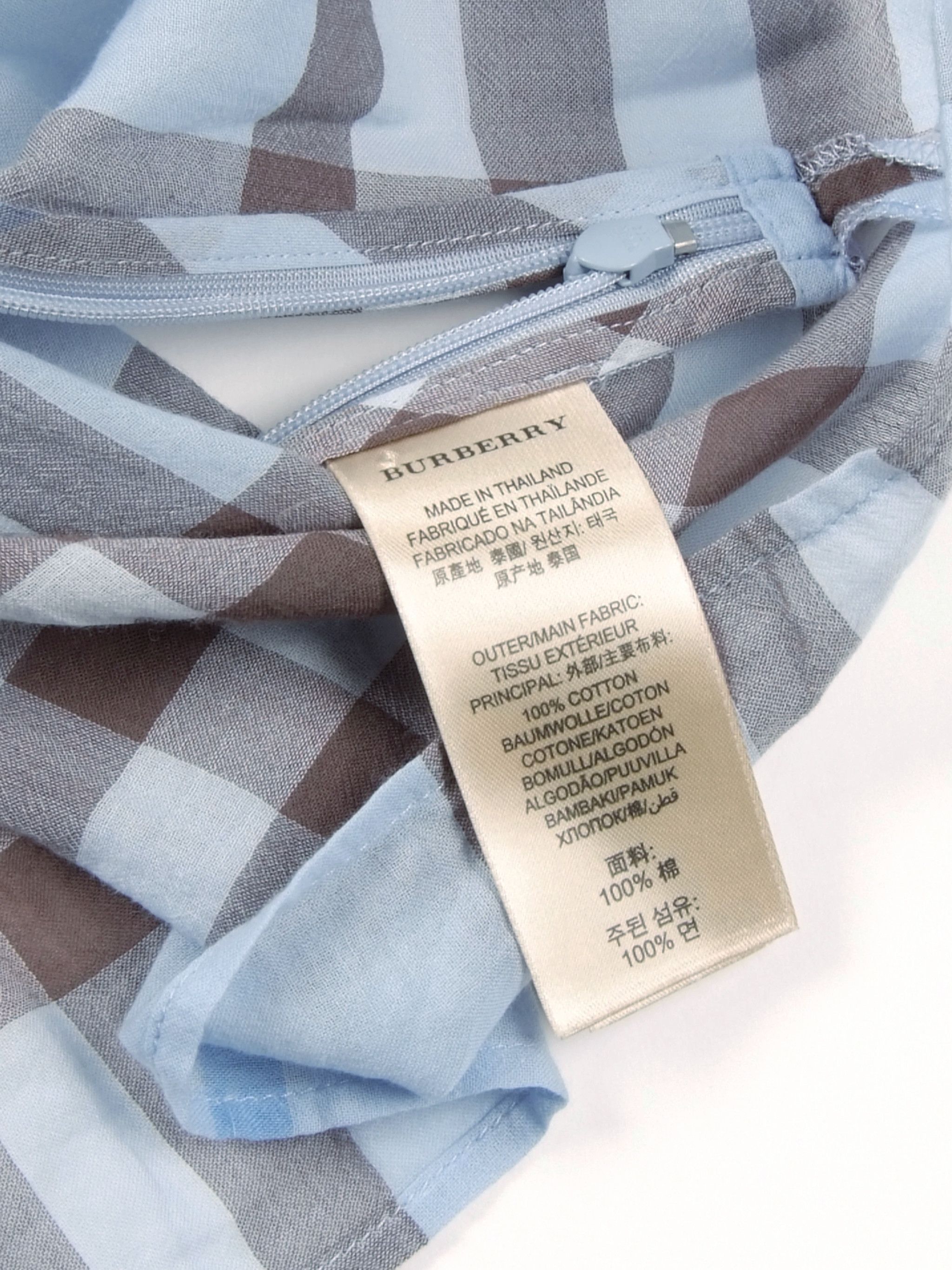 Burberry Burberry Checkered Shirt Blouse Lightblue Size M / US 6-8 / IT 42-44 - 5 Thumbnail