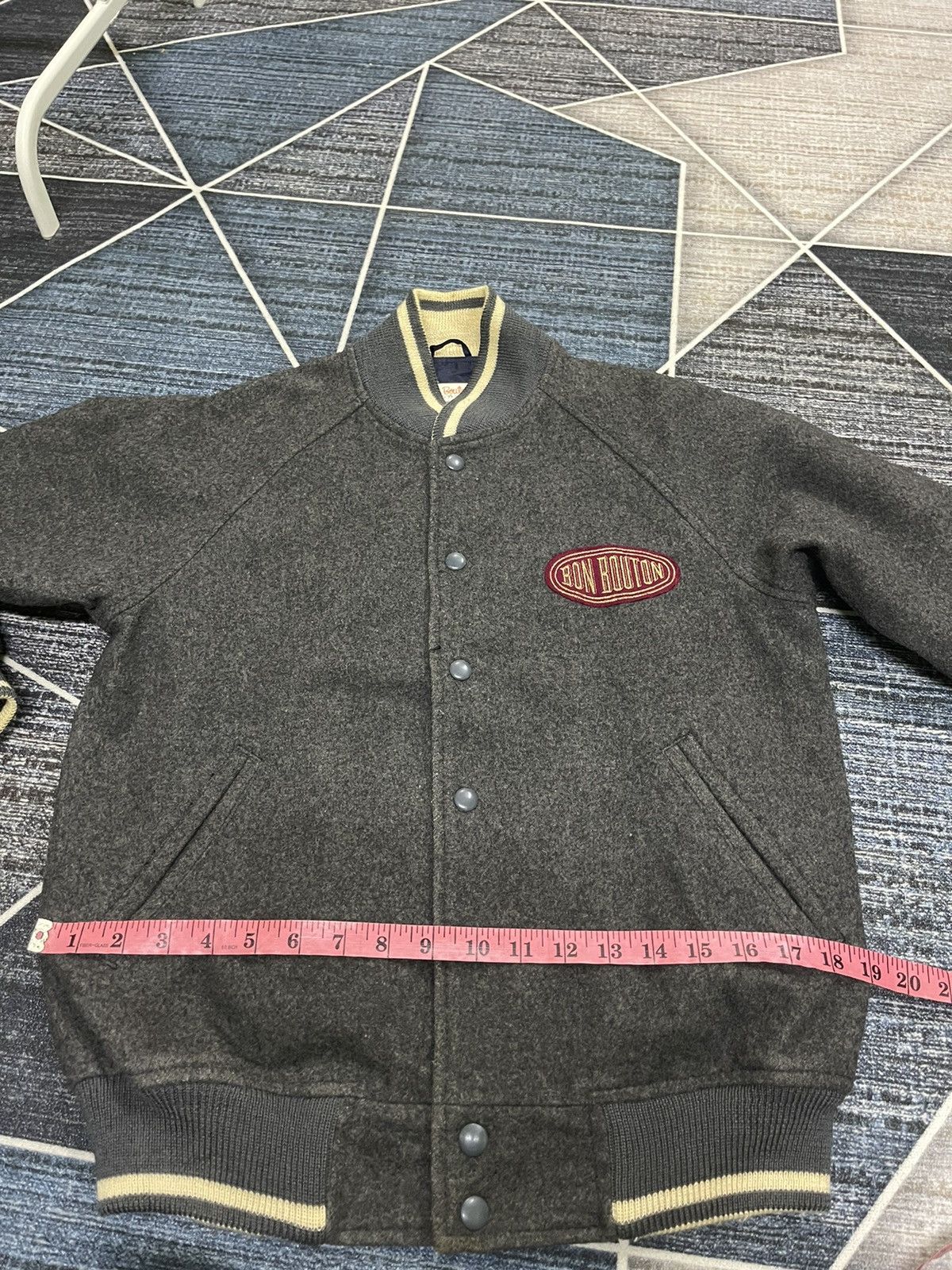 Japanese Brand × Vintage VINTAGE BON BOUTON WOOL VARSITY JACKET Size US M / EU 48-50 / 2 - 11 Thumbnail