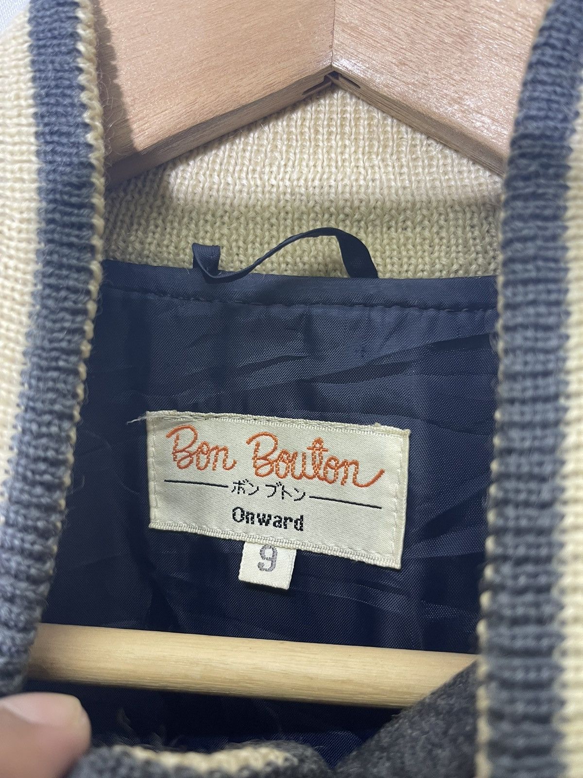 Japanese Brand × Vintage VINTAGE BON BOUTON WOOL VARSITY JACKET Size US M / EU 48-50 / 2 - 9 Thumbnail