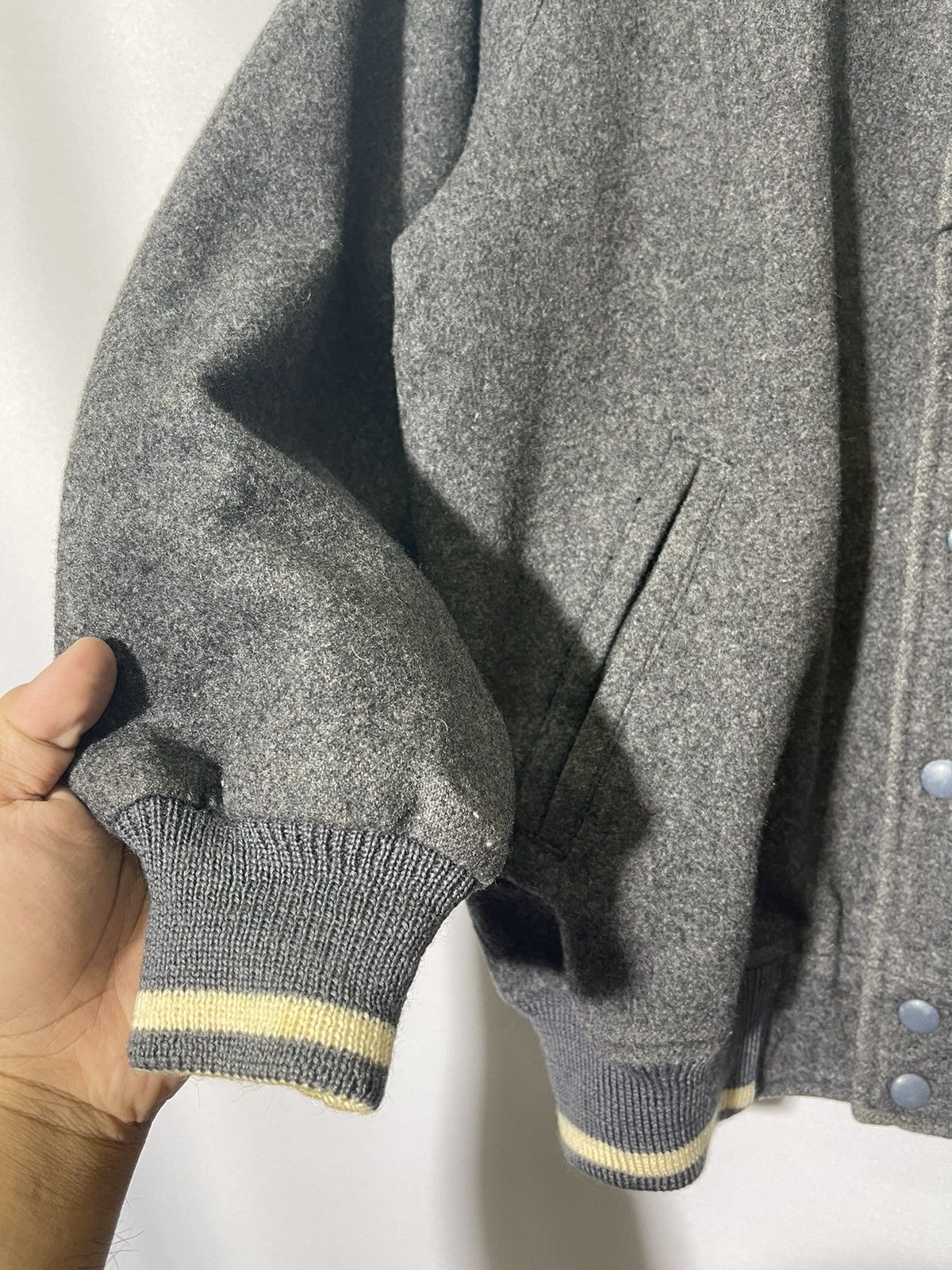 Japanese Brand × Vintage VINTAGE BON BOUTON WOOL VARSITY JACKET Size US M / EU 48-50 / 2 - 7 Thumbnail
