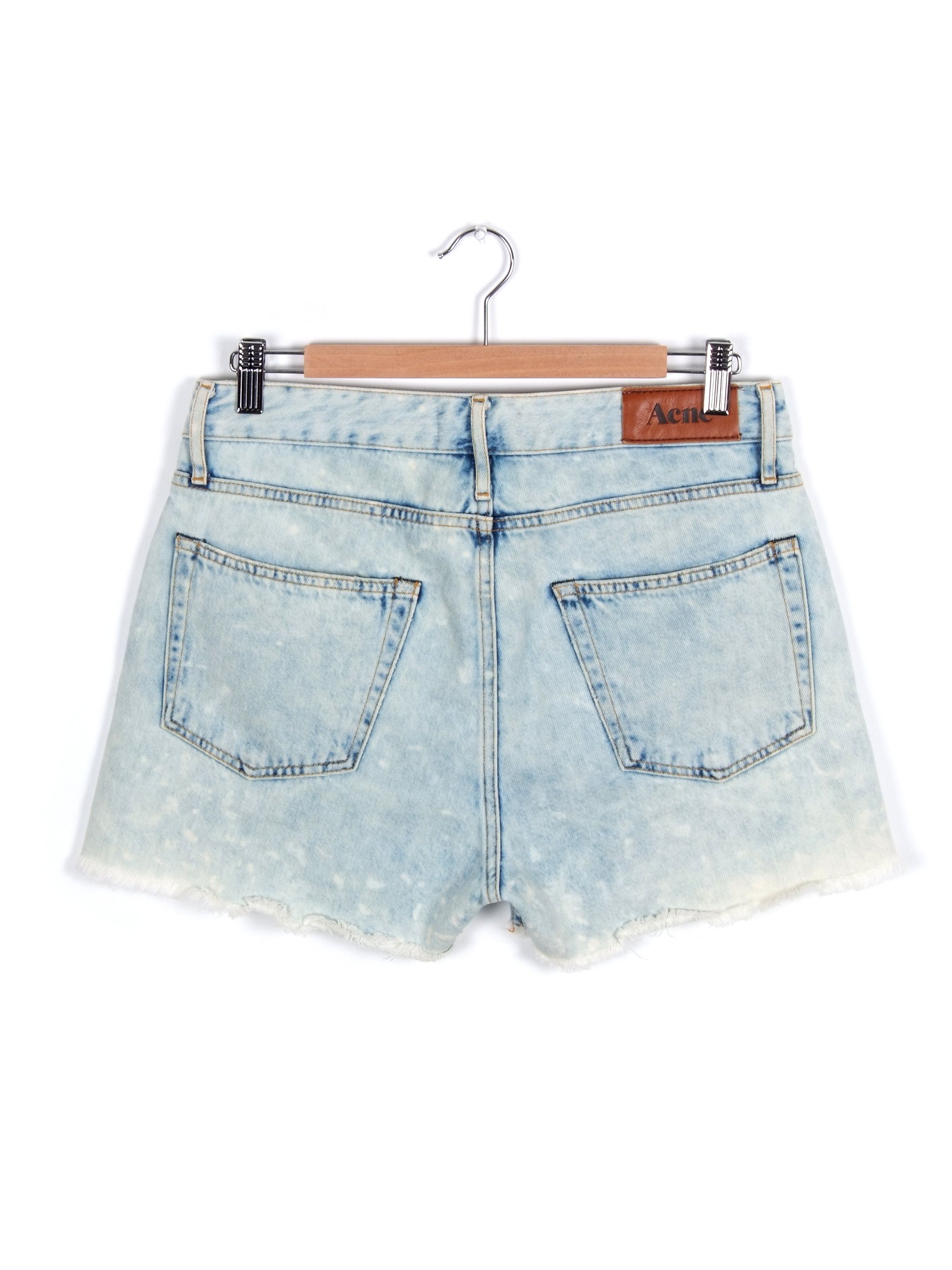 Acne Studios ACNE Bleached Cut Out Jeans Shorts Size 28" / US 6 / IT 42 - 2 Thumbnail