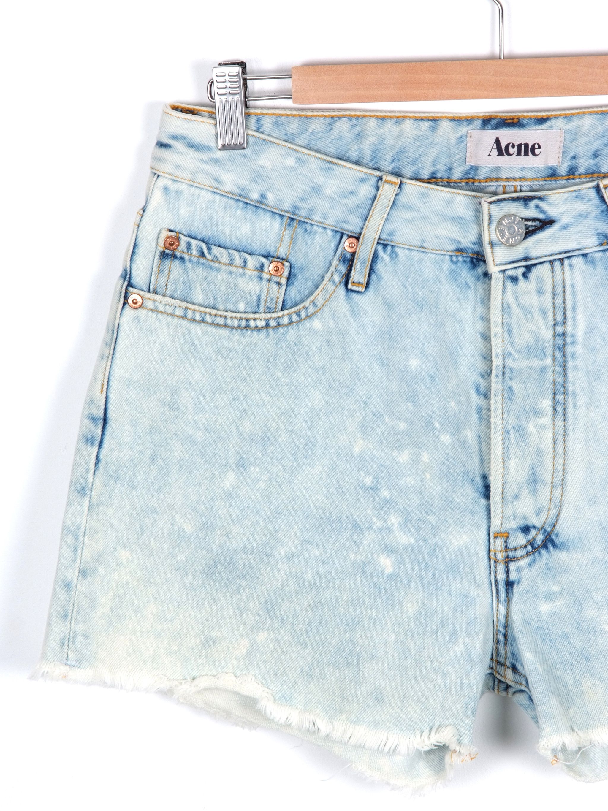 Acne Studios ACNE Bleached Cut Out Jeans Shorts Size 28" / US 6 / IT 42 - 5 Thumbnail