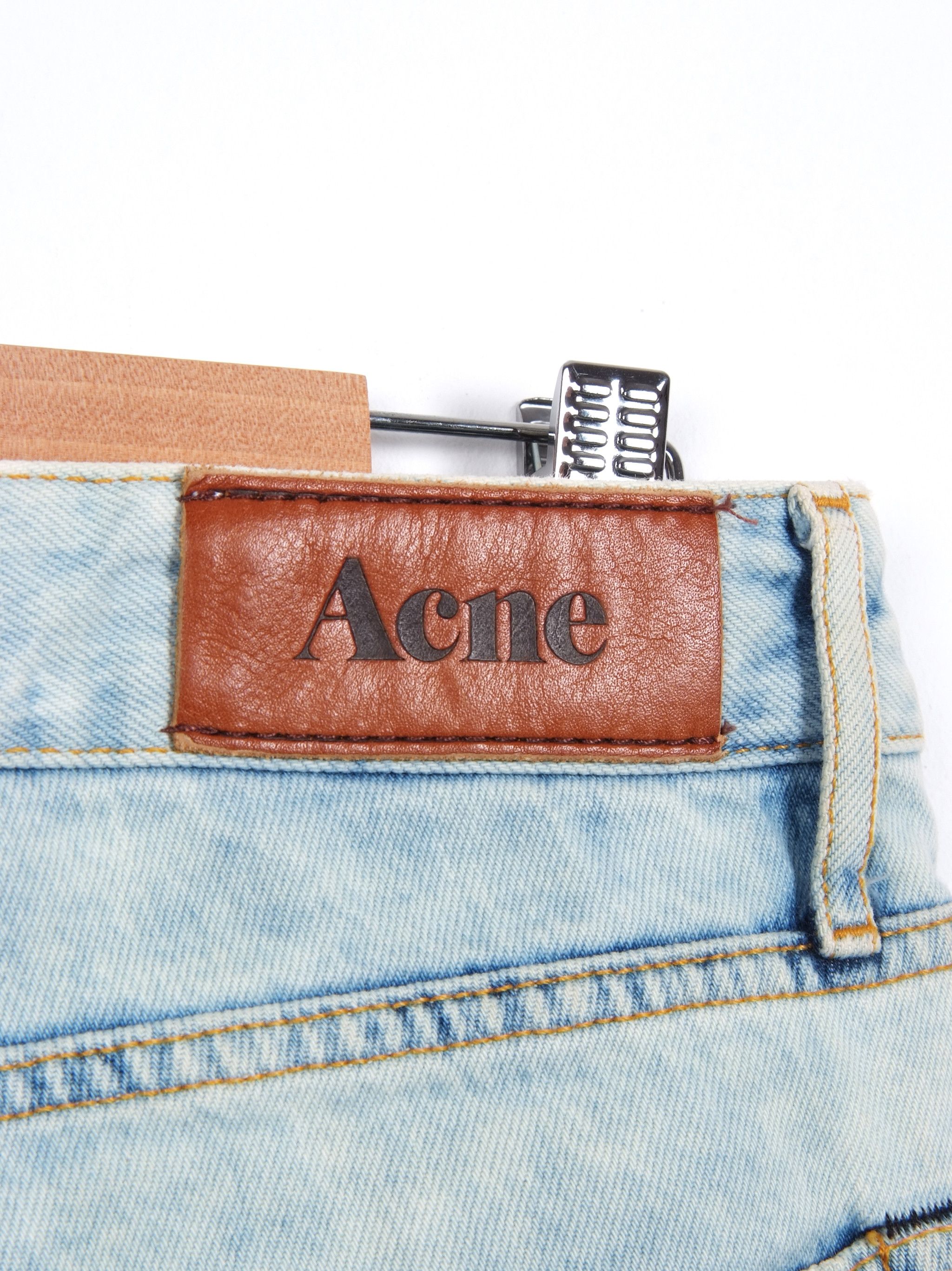 Acne Studios ACNE Bleached Cut Out Jeans Shorts Size 28" / US 6 / IT 42 - 3 Thumbnail