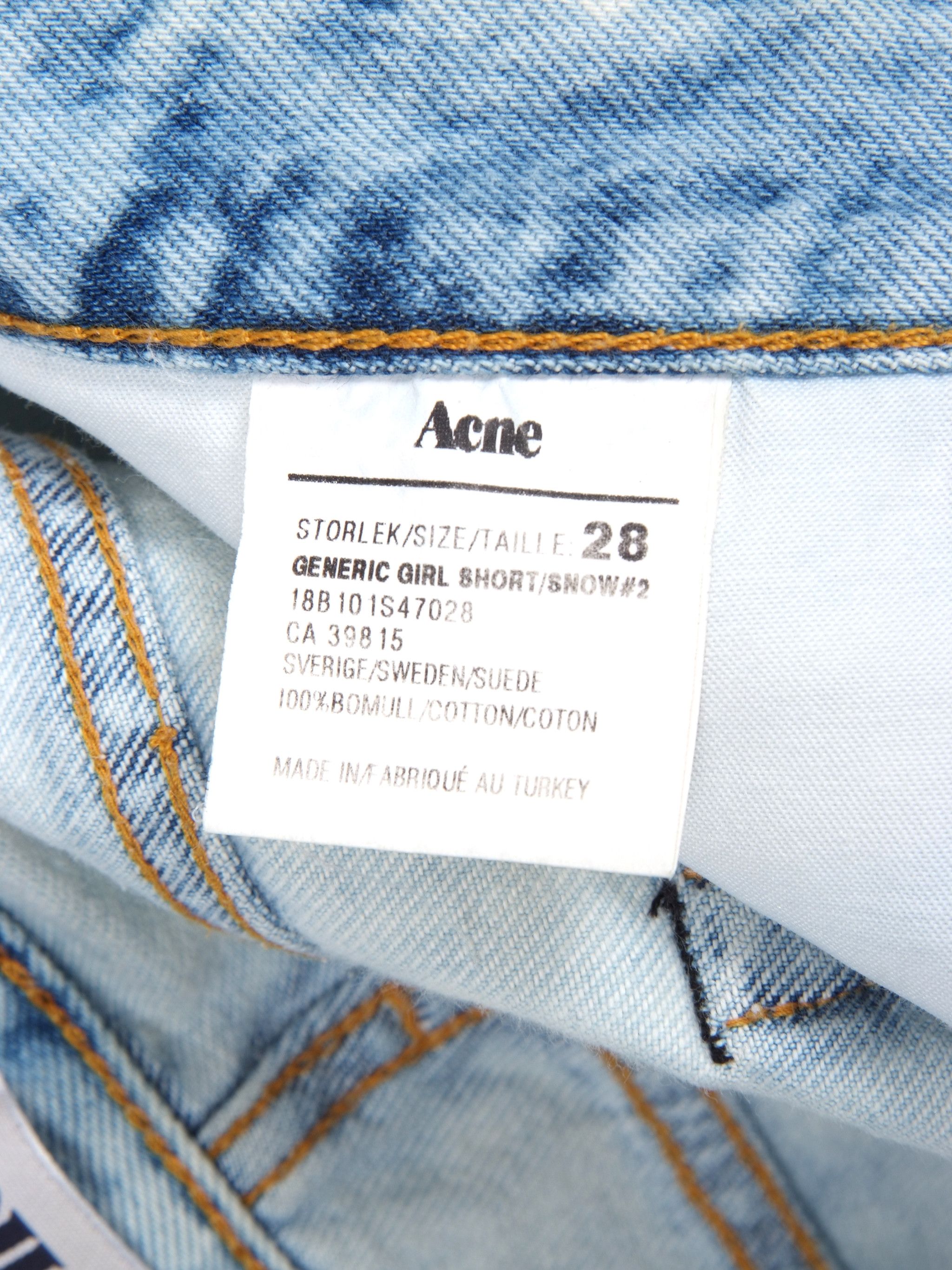 Acne Studios ACNE Bleached Cut Out Jeans Shorts Size 28" / US 6 / IT 42 - 6 Thumbnail