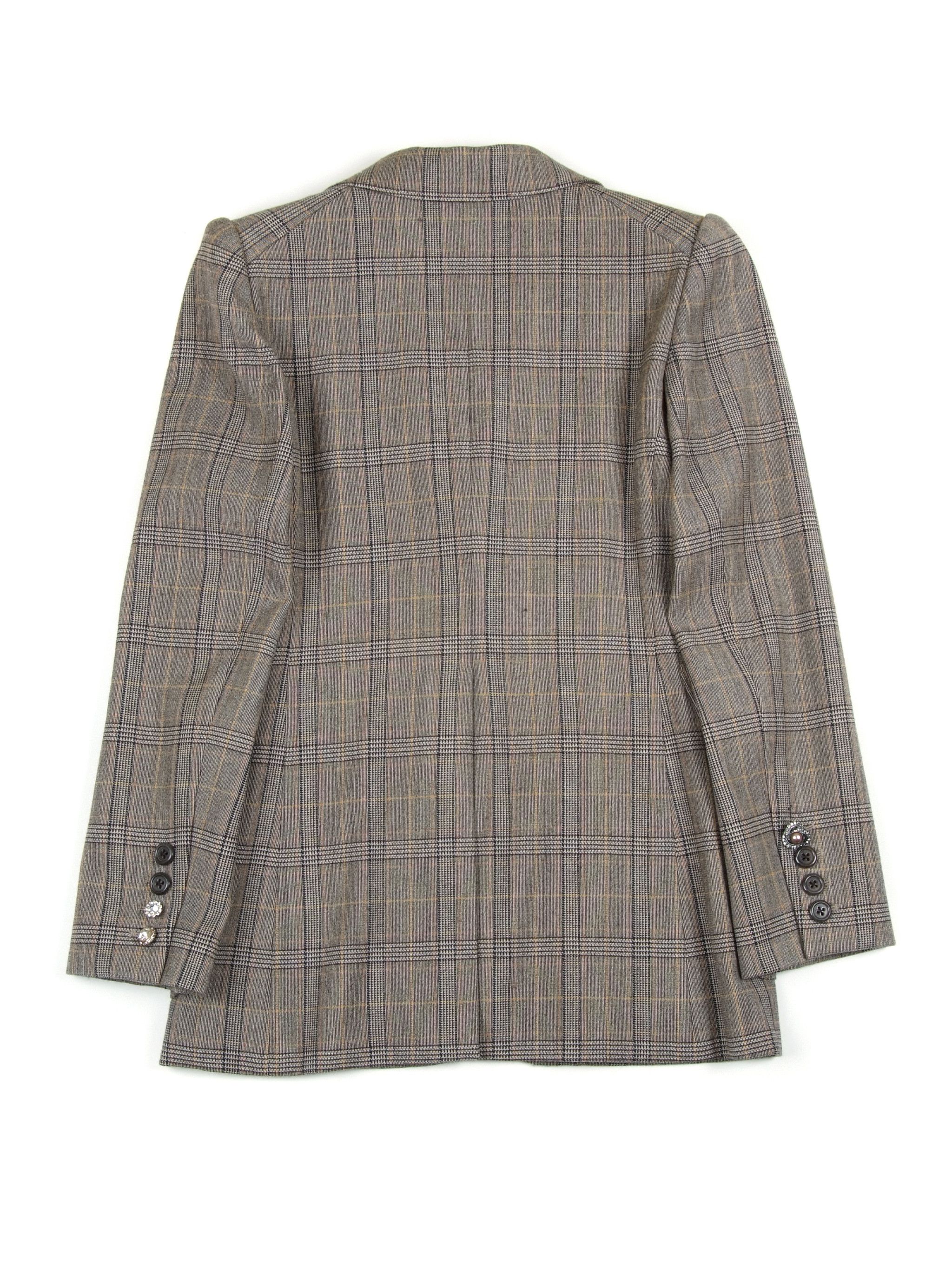Marc Jacobs Vintage Main Line Marc Jacobs Plaid Wool Blazer Made in USA Size XS / US 0-2 / IT 36-38 - 2 Thumbnail