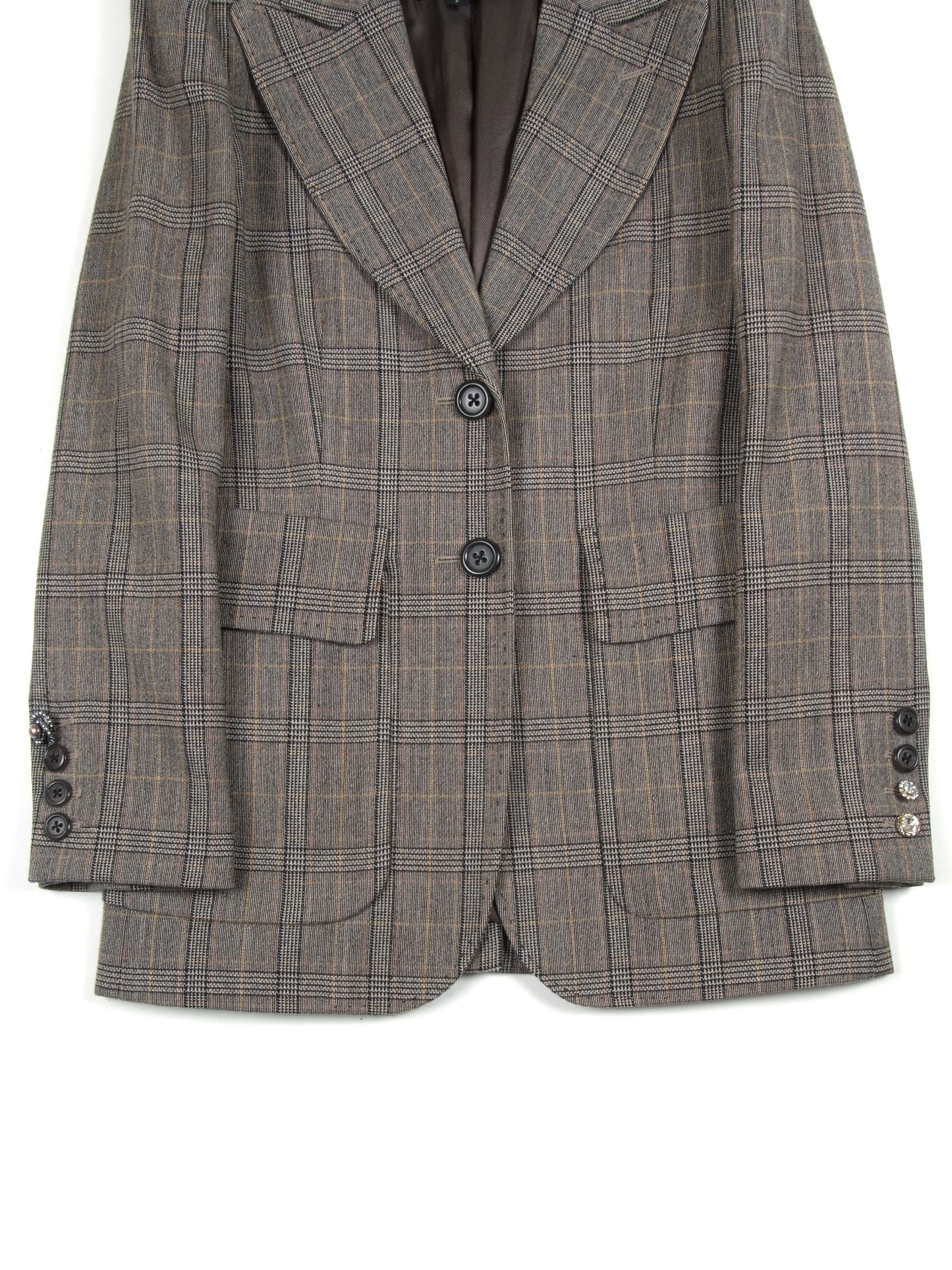 Marc Jacobs Vintage Main Line Marc Jacobs Plaid Wool Blazer Made in USA Size XS / US 0-2 / IT 36-38 - 4 Thumbnail