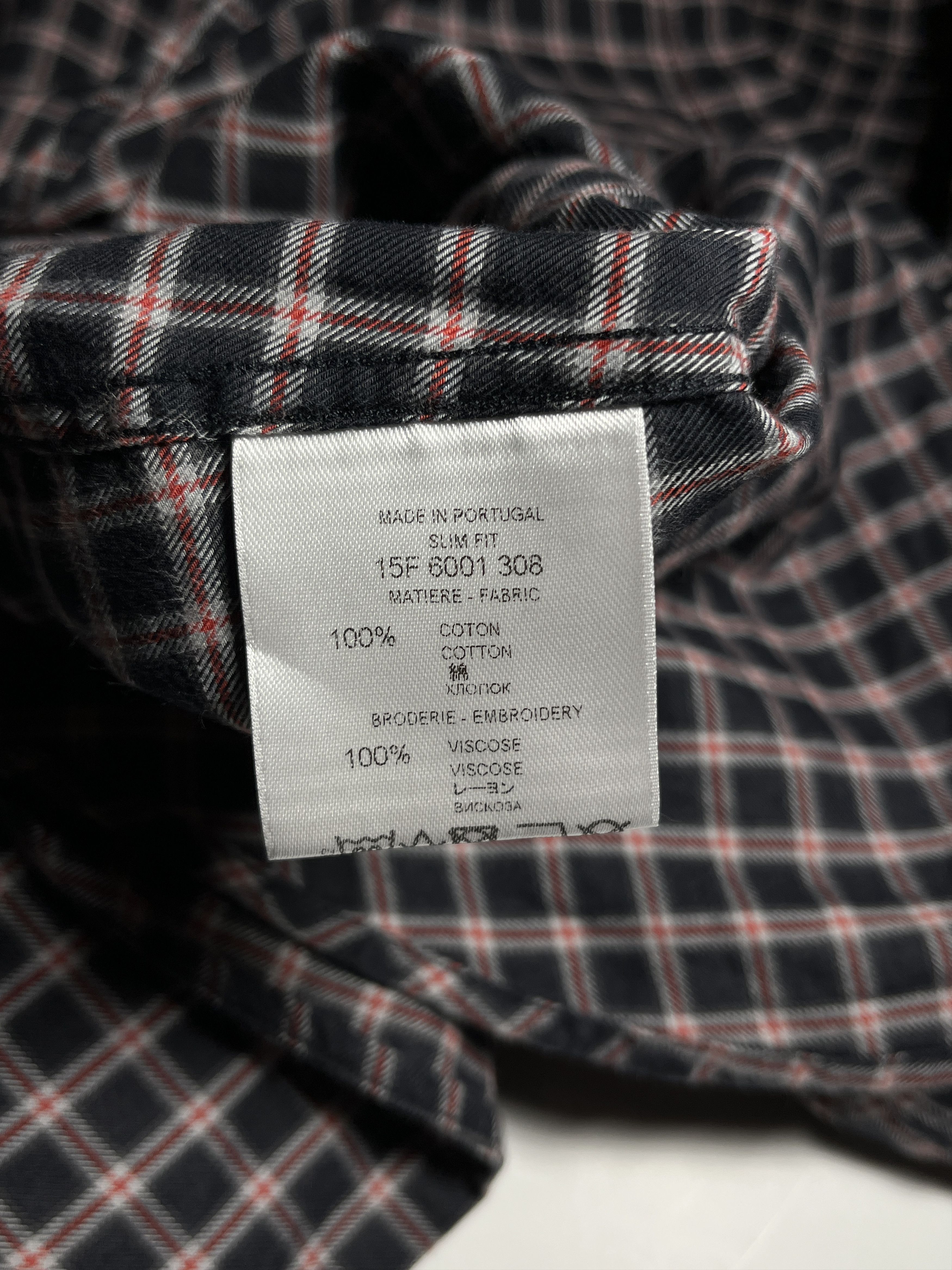 Givenchy Givenchy Checkered Embroidered Stars Button Up Shirt Size M Size US M / EU 48-50 / 2 - 14 Thumbnail