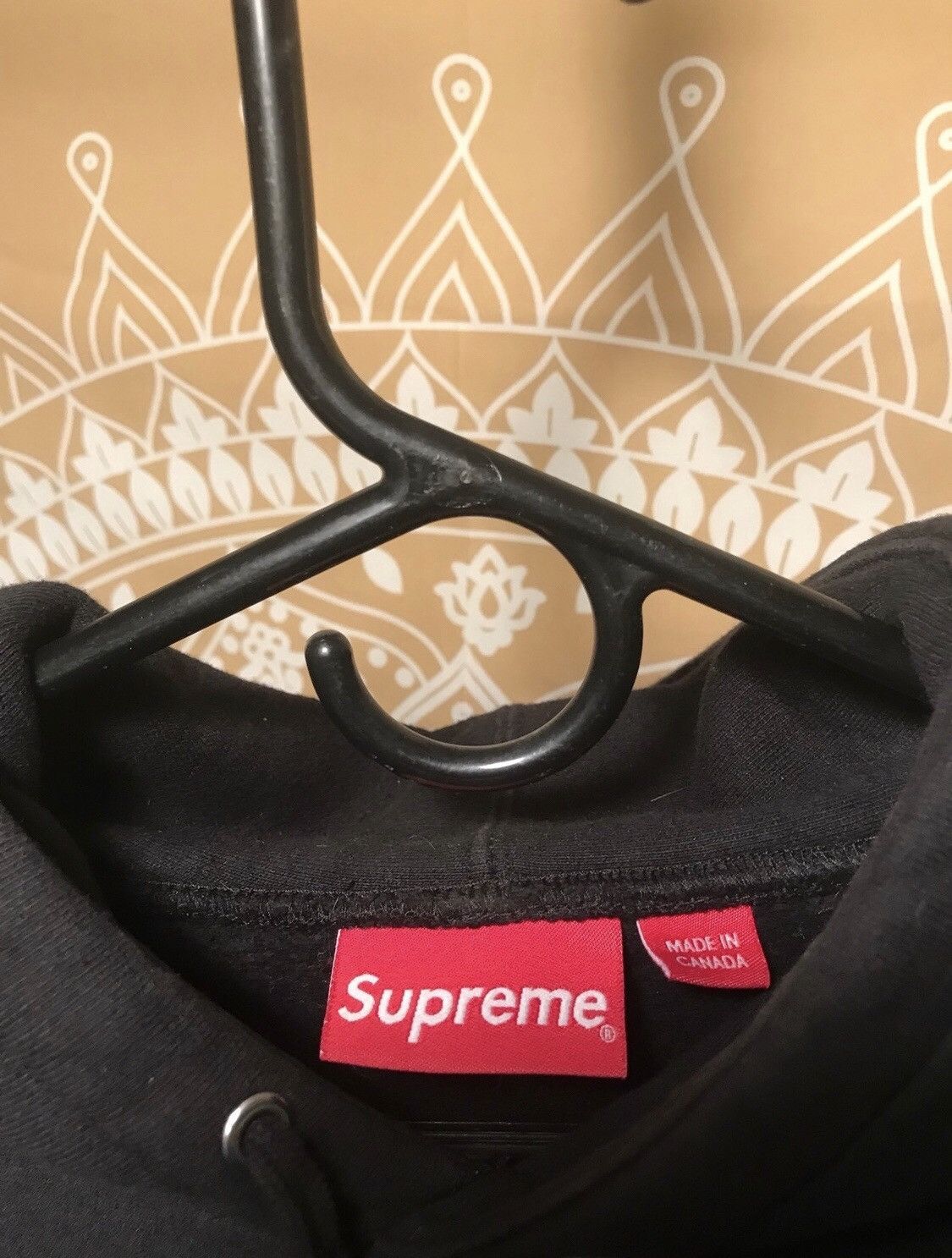 Supreme Color Block Arc Logo Hoodie Olive Green/Burgundy