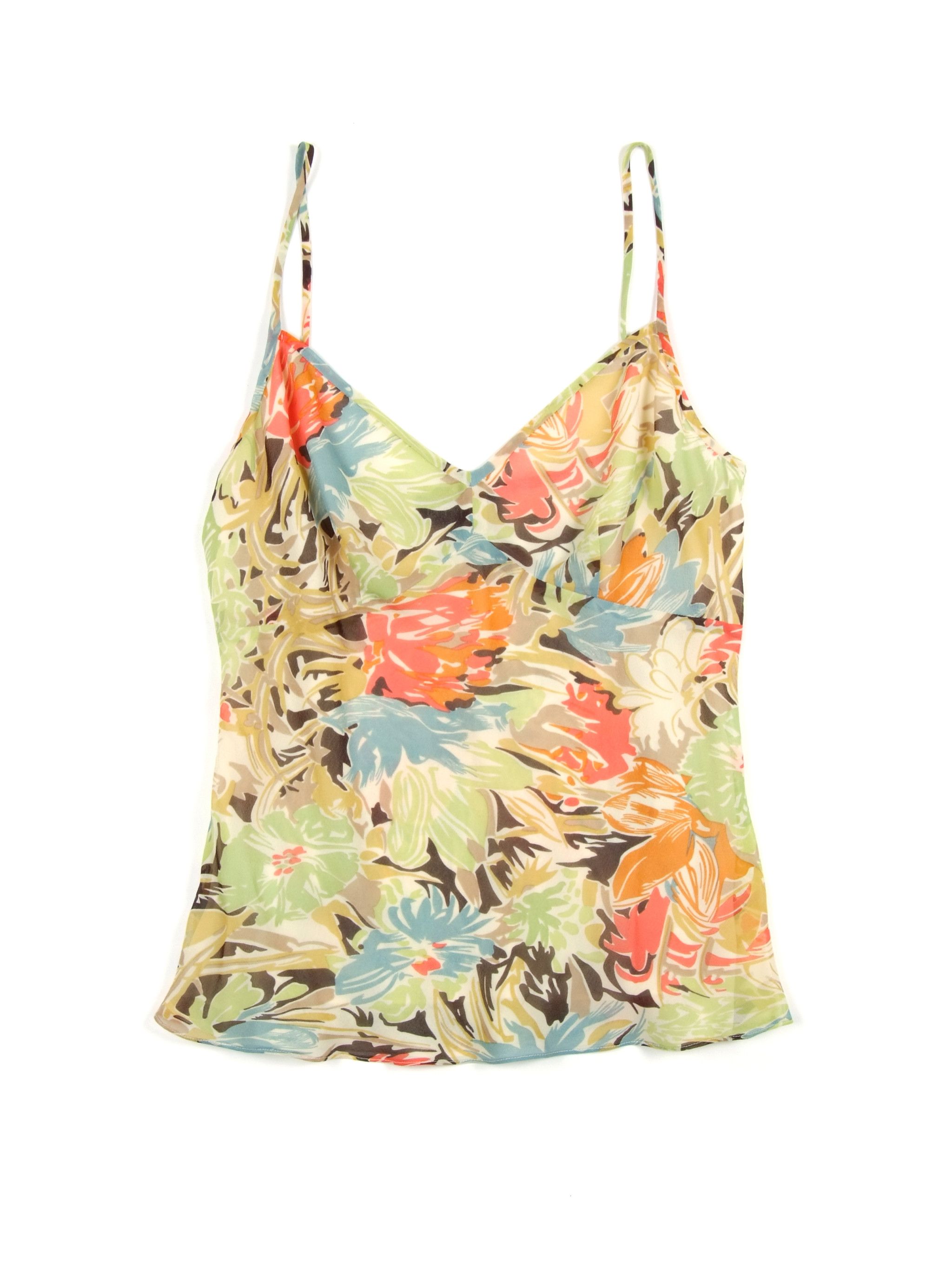 Vintage Vintage y2k Pure Silk Mesh Tank Top (US10) Size L / US 10 / IT 46 - 1 Thumbnail