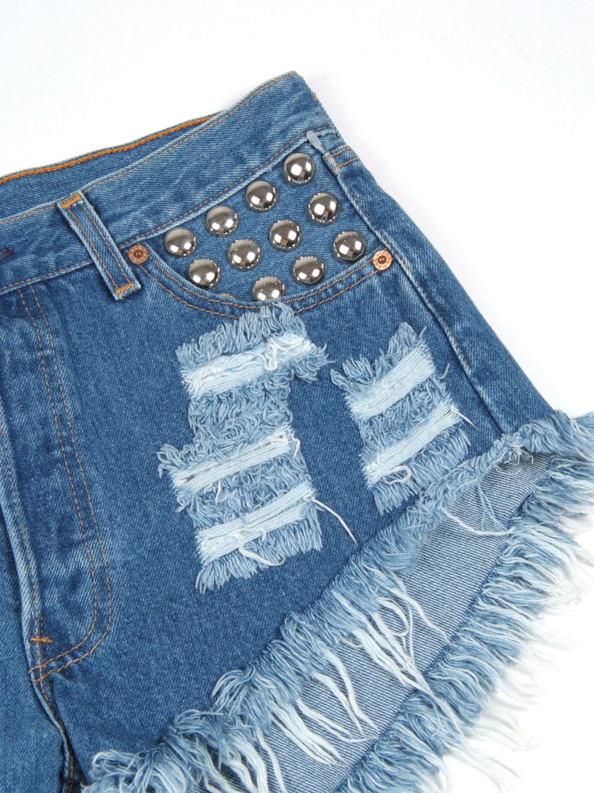 Levi's × Levi's Vintage Clothing Vintage Levi's 501 Denim High Waist Shorts Size 31" - 3 Thumbnail