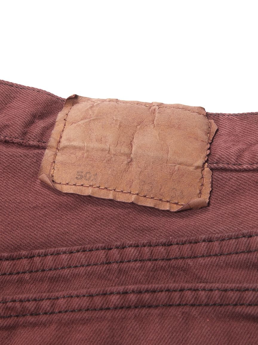 Levi's × Vintage Rare Vintage Levi's 90's USA Made Burgundy Denim Shorts Size 33" - 3 Thumbnail