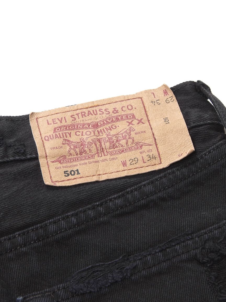 Levi's × Vintage Vintage 90'S Levi's Denim Distressed Shorts Made In UK Size 29" - 3 Thumbnail