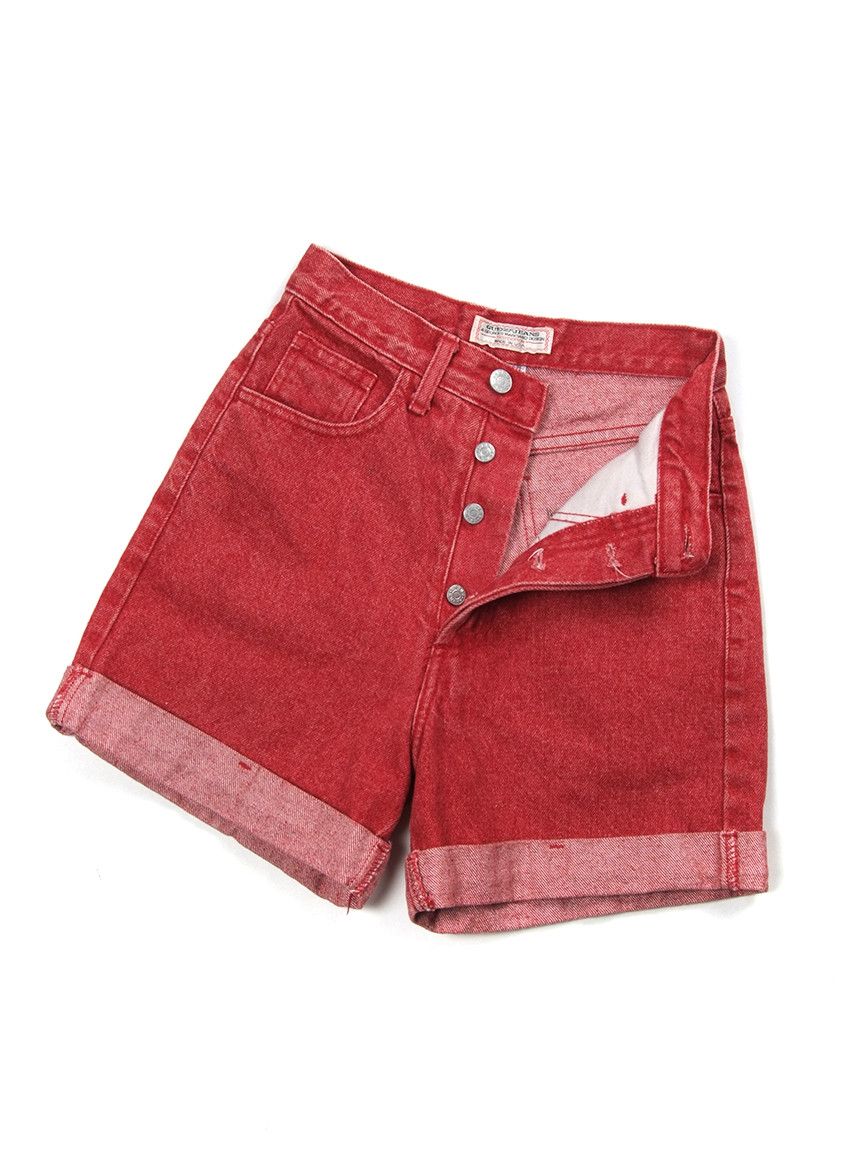 Georges Marciano × Guess Rare Vintage 80-90's High Rised Guess USA Denim Shorts Size 26" / US 2 / IT 38 - 1 Thumbnail